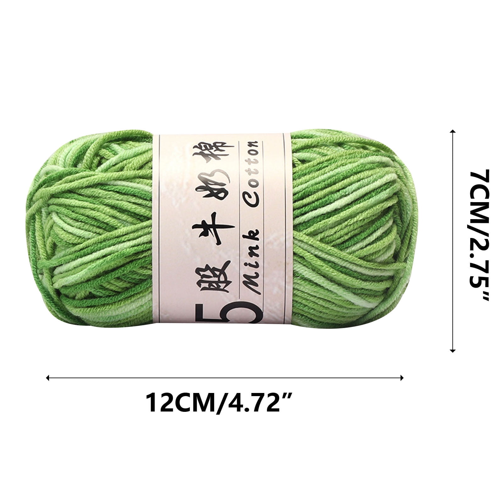 AYktou Cotton Yarn -Multi Colored Yarn Rainbows Crochet Yarn 50g/2.5oz