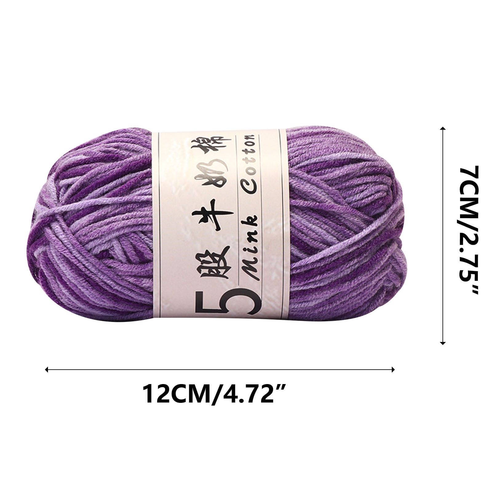 AYktou Cotton Yarn -Multi Colored Yarn Rainbows Crochet Yarn 50g/2.5oz