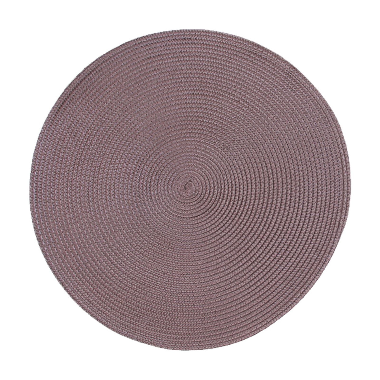 Darzheoy Round Braided Placemats Table Mats for Dining Tables Woven Washable Non-Slip Place mats 15 inch D Darzheoy Round Braided Placemats Table Mats for Dining Tables Woven Washable Non-Slip Place mats 15 inch D
