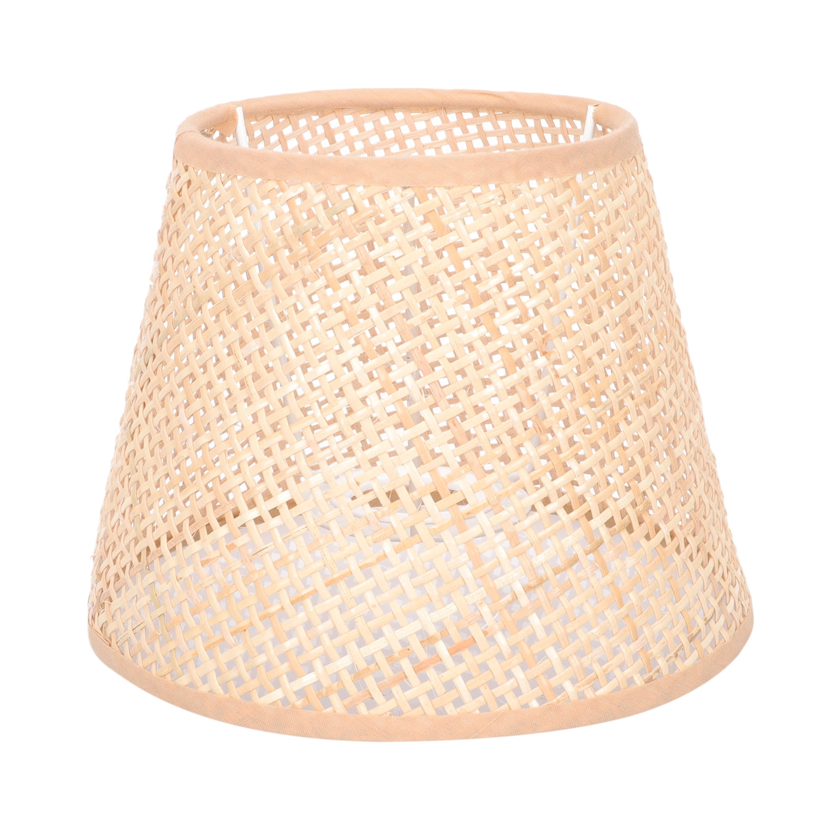 SKISUNO Khaki Rattan Floor Lamp Shade Replacement 6.7x6.7in for Study Room