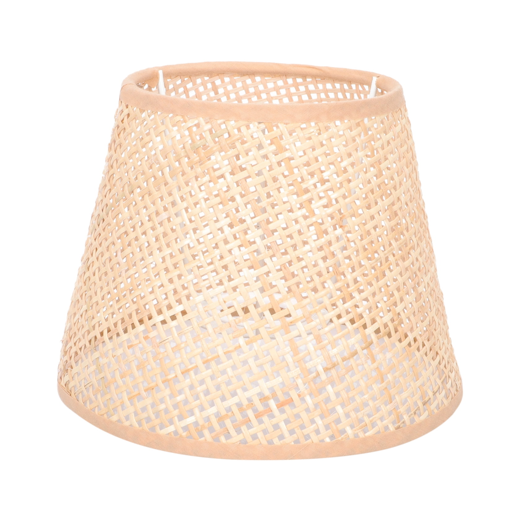 SKISUNO Khaki Rattan Floor Lamp Shade Replacement 6.7x6.7in for Study Room