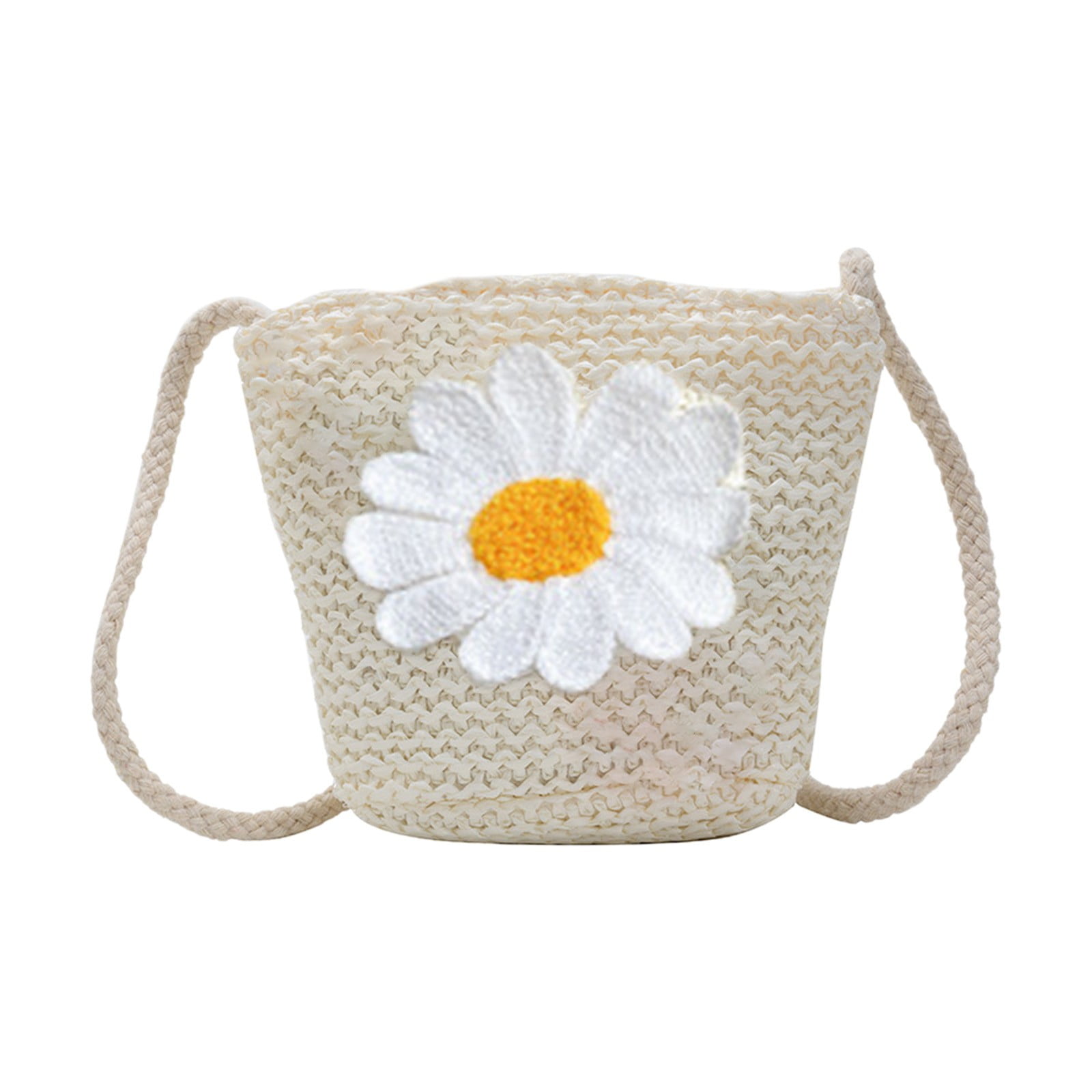 Darzheoy Girls Knitting Bag Straw Handbags for Summer Crossbody Bag Kids Wallet Girls Purse Straw Bag Beach Bag Beach Tote Bag Little Girl Cross Body Purses Summer Beach Bag A