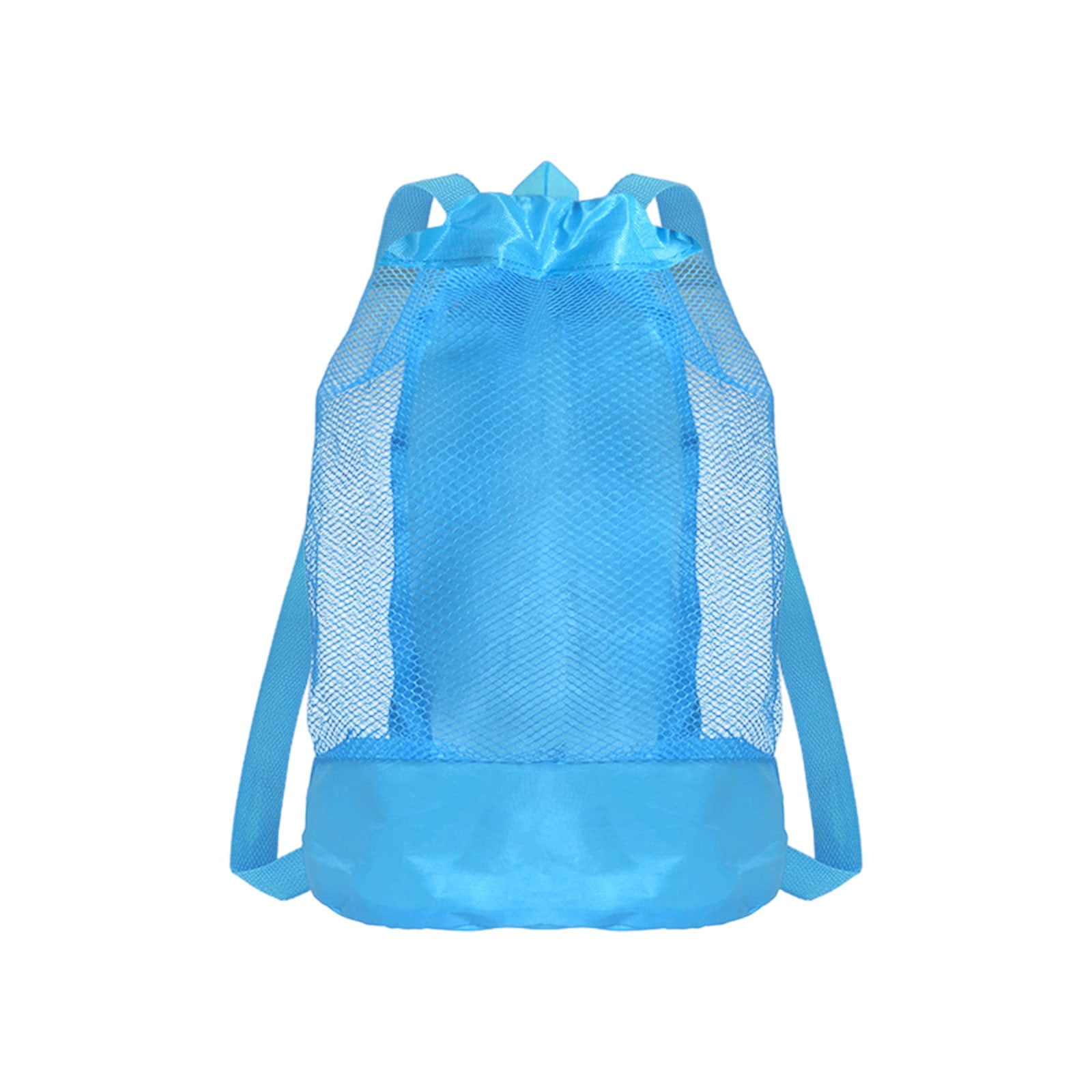 Darzheoy Swim Bag Mesh Drawstring Backpack Beach Backpack for Swimming, Gym, and Workout Gear Blue