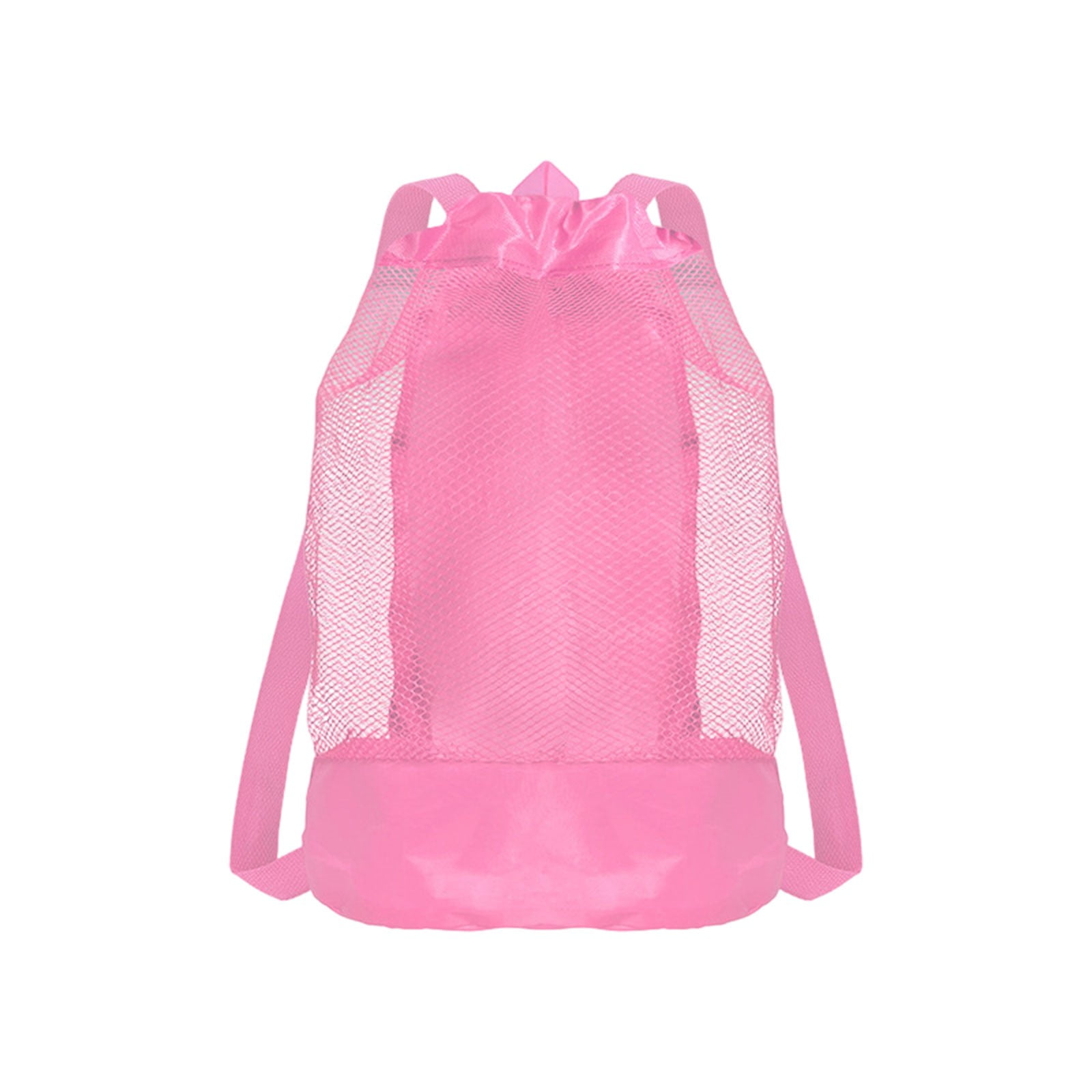 Darzheoy Swim Bag Mesh Drawstring Backpack Beach Backpack for Swimming, Gym, and Workout Gear Pink