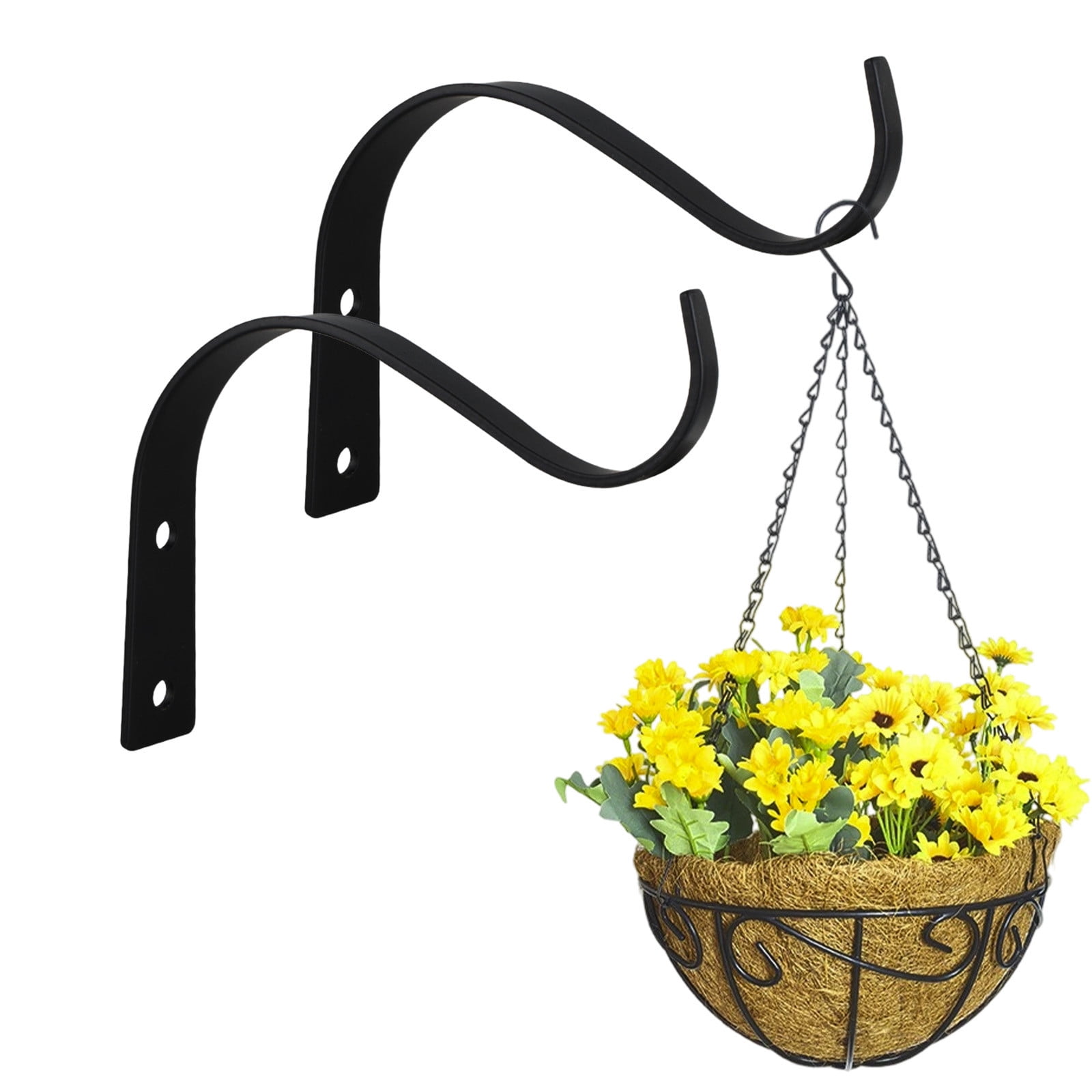Darzheoy 2 Pack Iron Wall Hooks for Hanging Plant Lanterns Darzheoy 2 Pack Iron Wall Hooks for Hanging Plant Lanterns