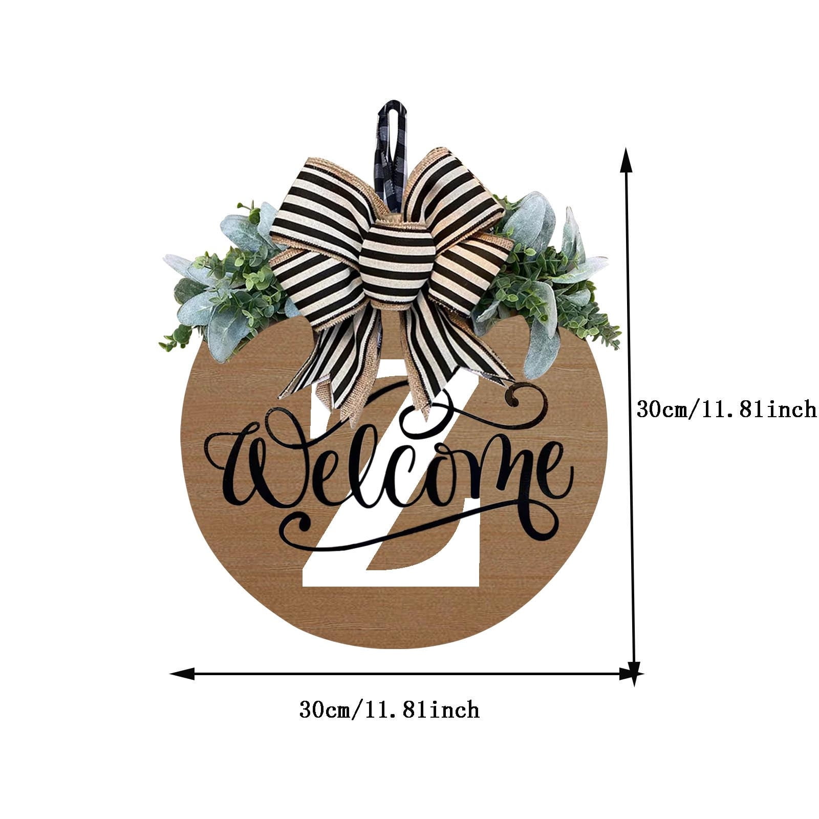 Darzheoy Initial Last Name Year Round Front Door Wreath