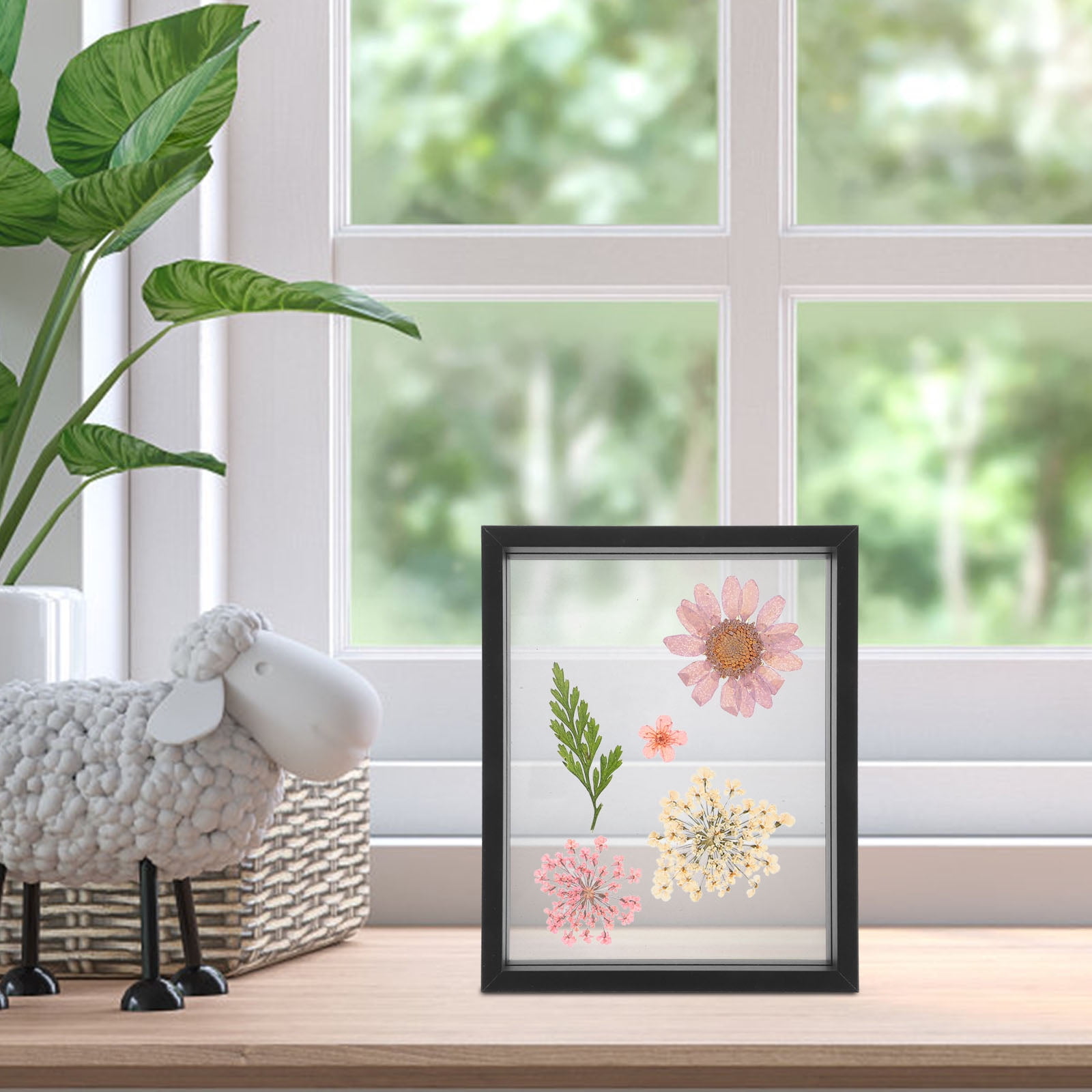 SKISUNO Double-Sided Glass Photo Frame 10.5x8.3in Clear Transparent Picture Frame Set of 1