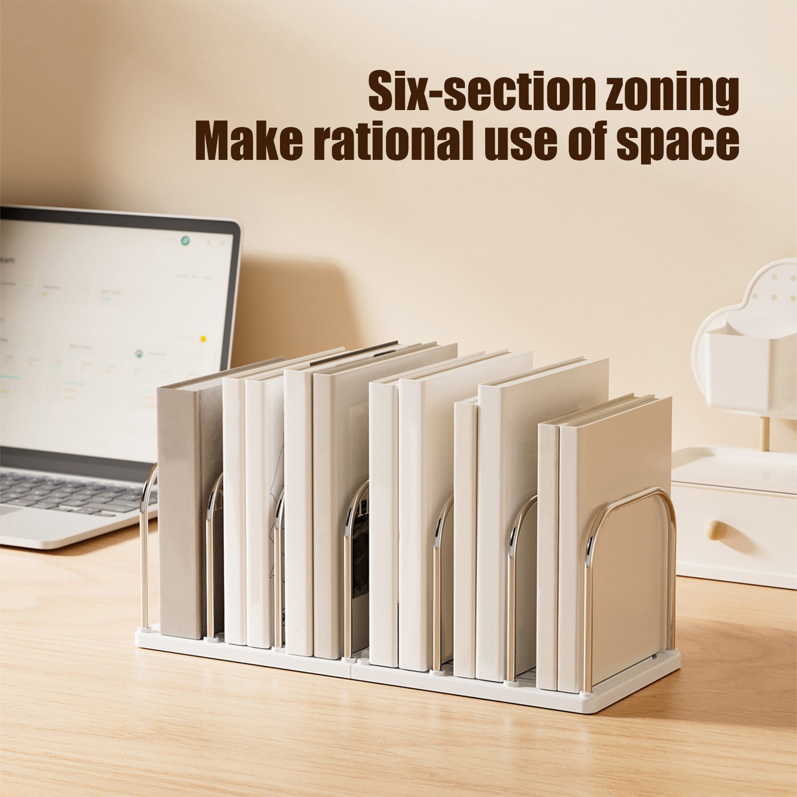 Chmadoxn Multi-Tier Desktop Bookshelf - Space-Saving Desk Organizer for Books