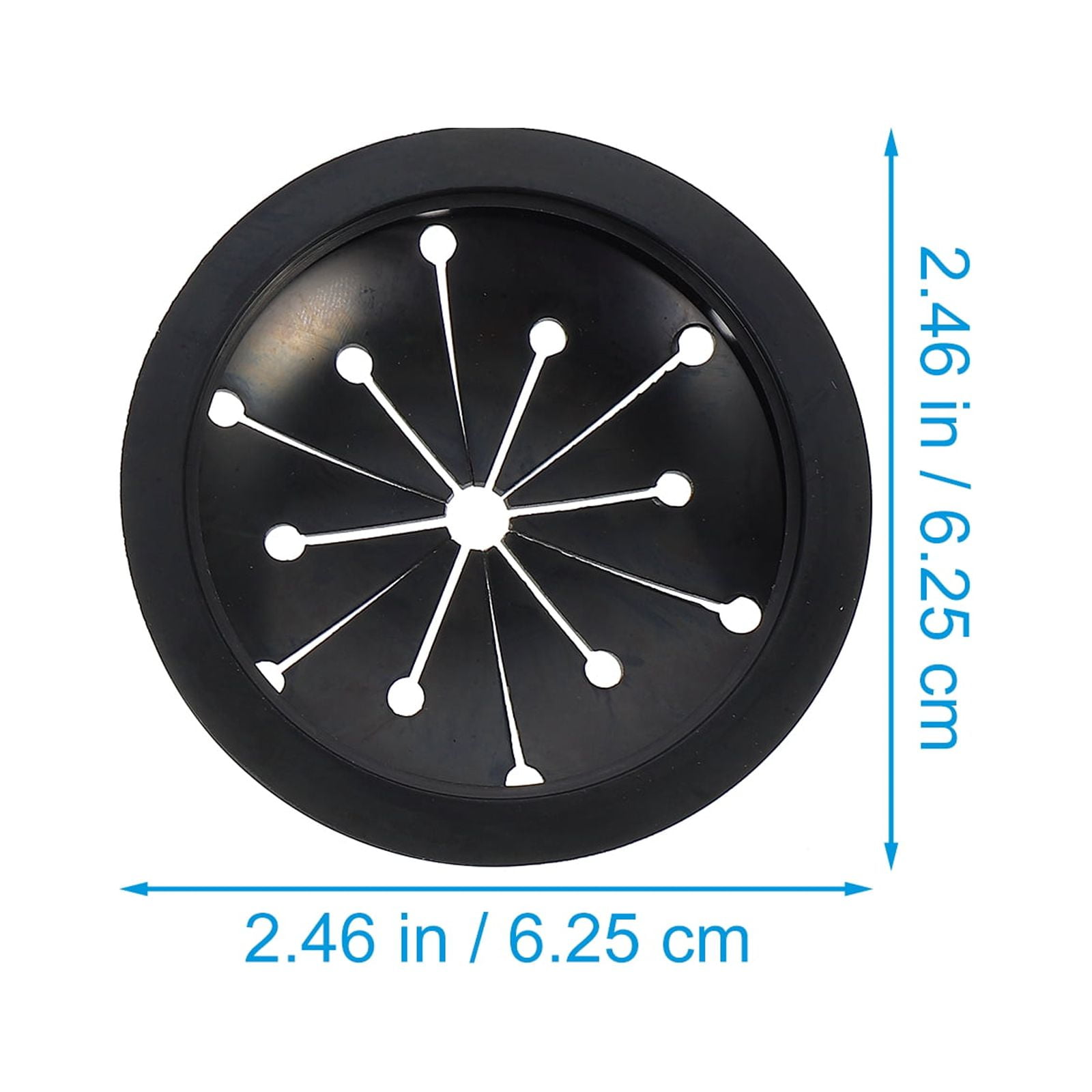 HOOWIFFY 2-Pack Garbage Disposal Sink Guard in Black ABS Plastic