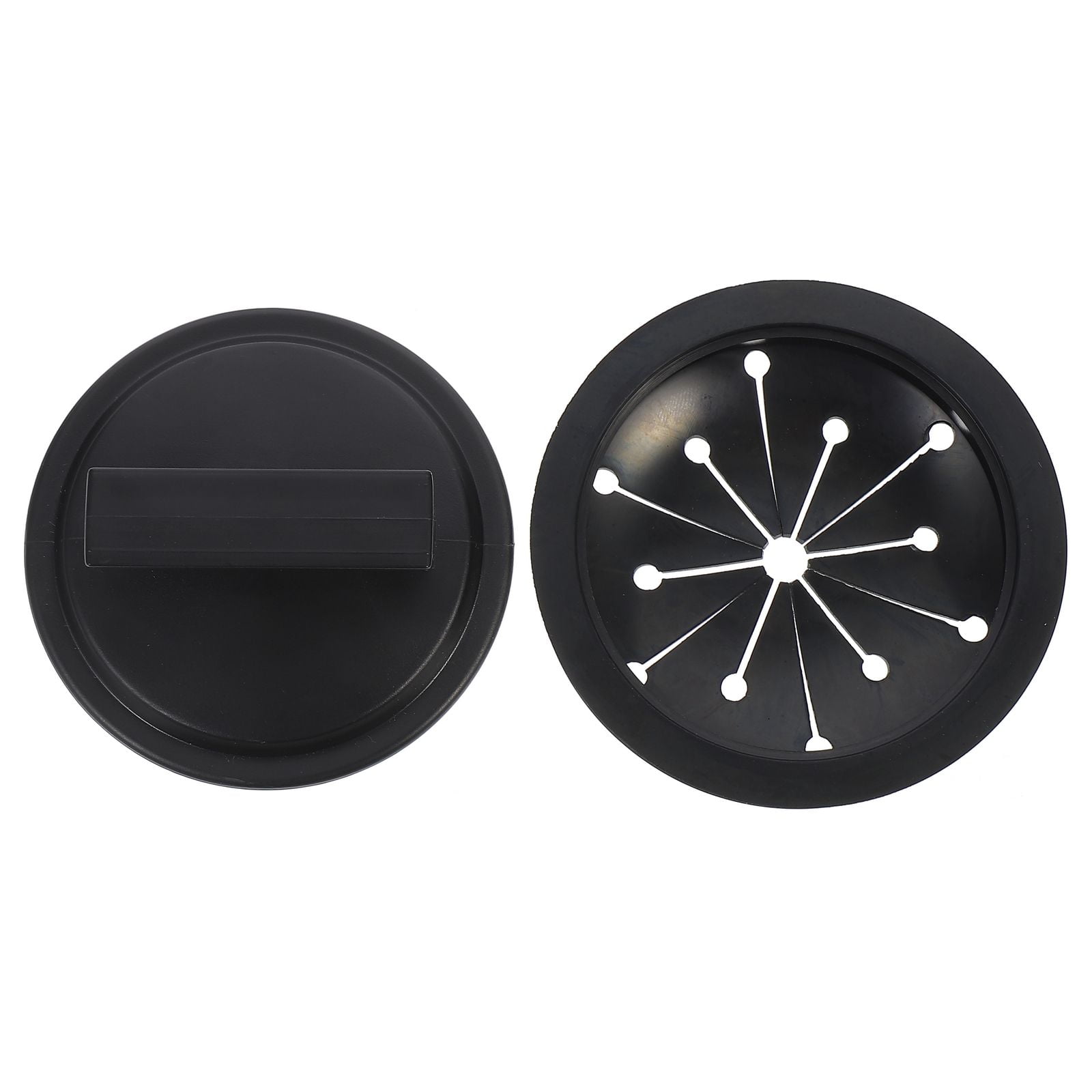 HOOWIFFY 2-Pack Garbage Disposal Sink Guard in Black ABS Plastic