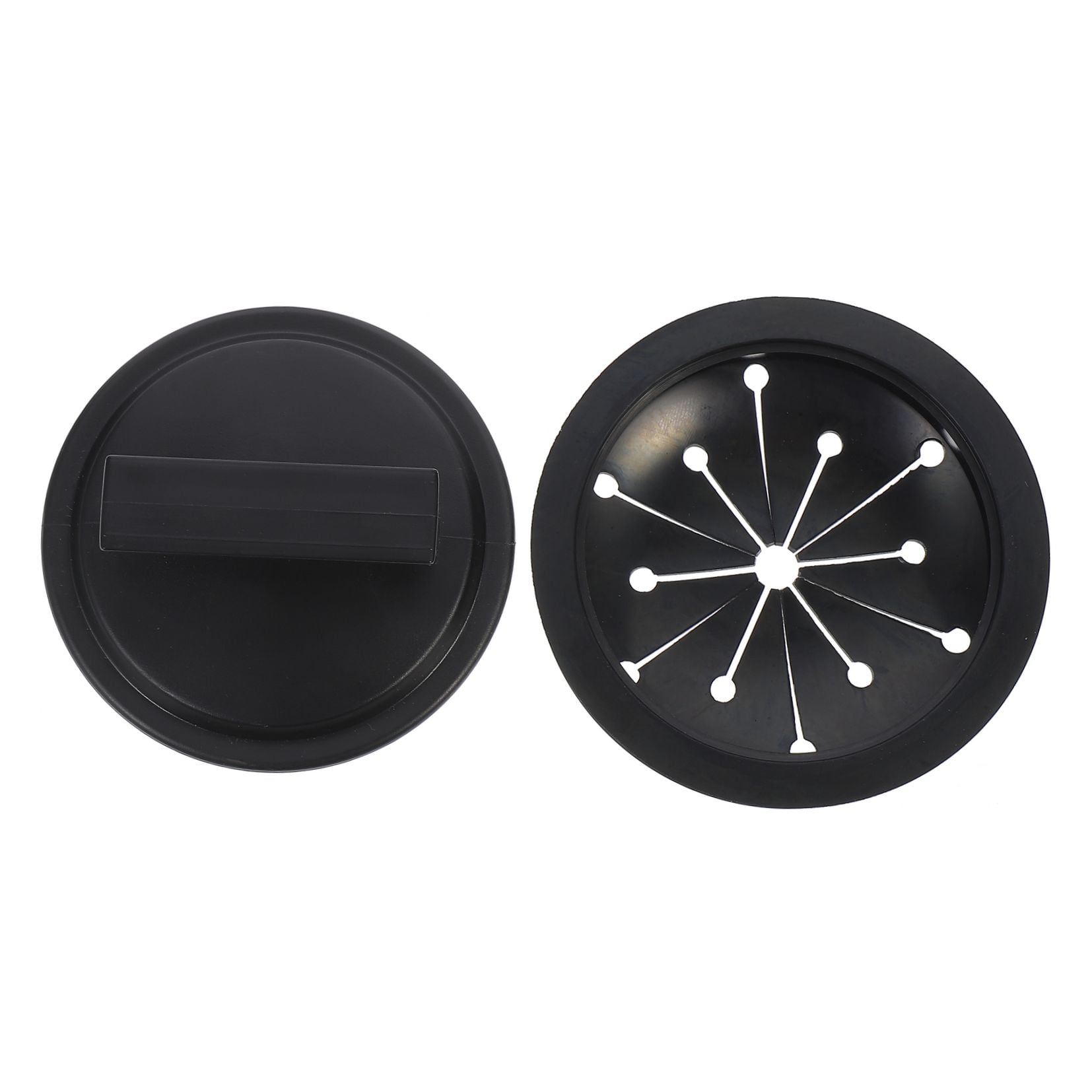 HOOWIFFY 2-Pack Garbage Disposal Sink Guard in Black ABS Plastic