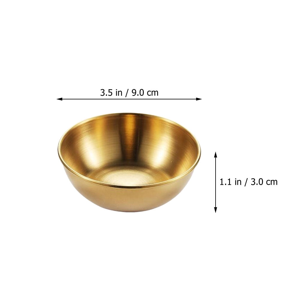 SKISUNO 4-Piece Golden Dipping Sauce Dishes Set for Home and Restaurant Use