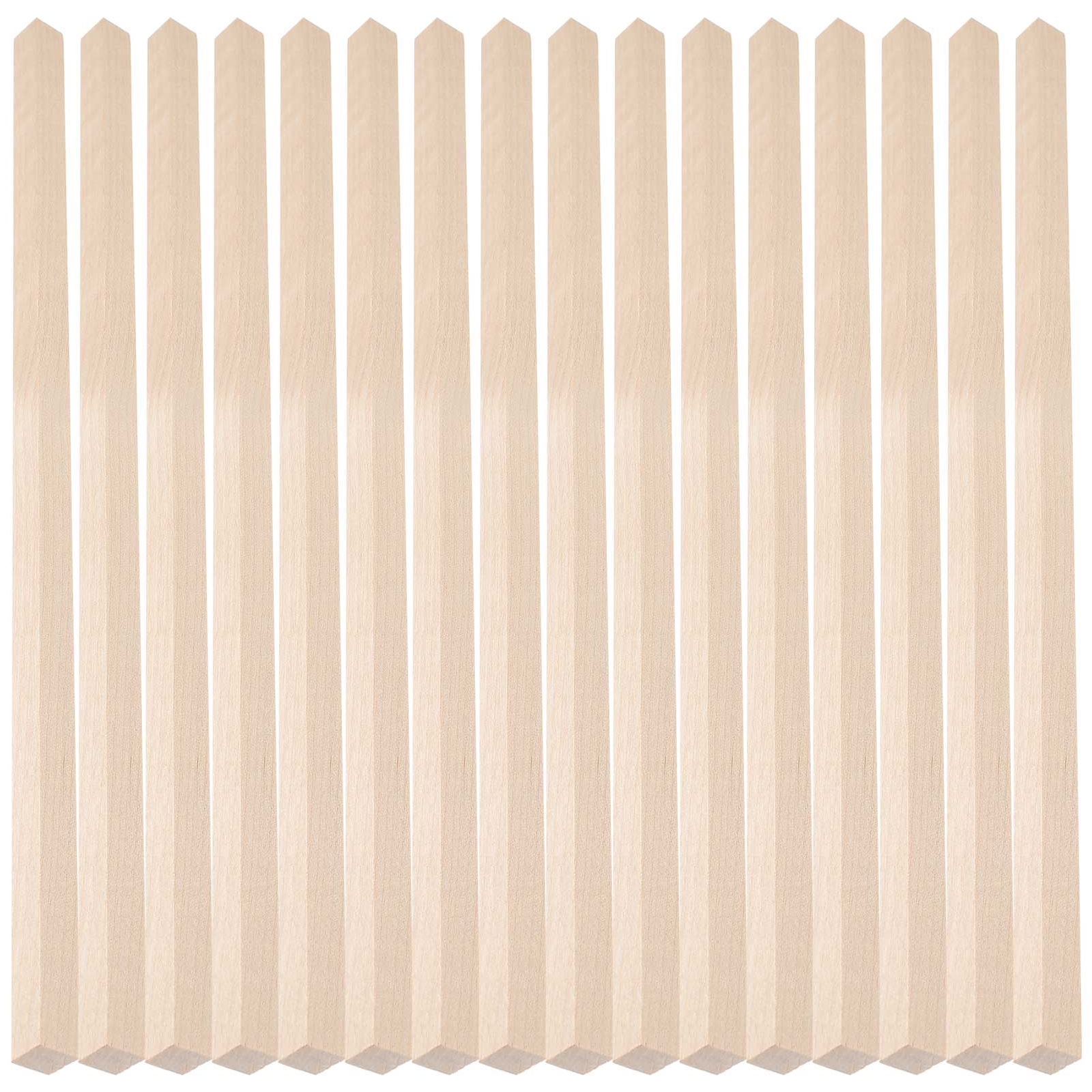 HOOWIFFY 20Pcs Beige Wooden Dowel 1.6X0.4X0.4In Square Dowels For