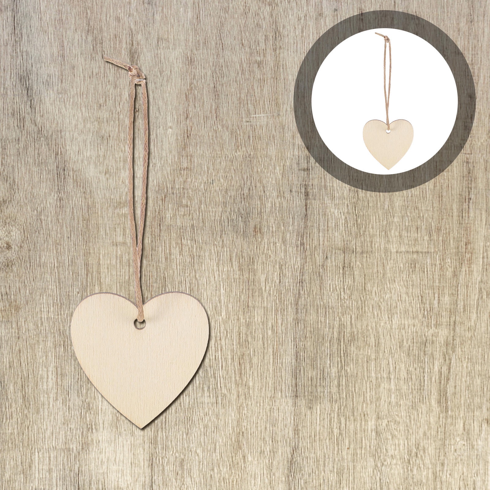 HOOWIFFY 200Pcs Unfinished Wooden Heart Shapes for Crafts HOOWIFFY 200Pcs Unfinished Wooden Heart Shapes for Crafts