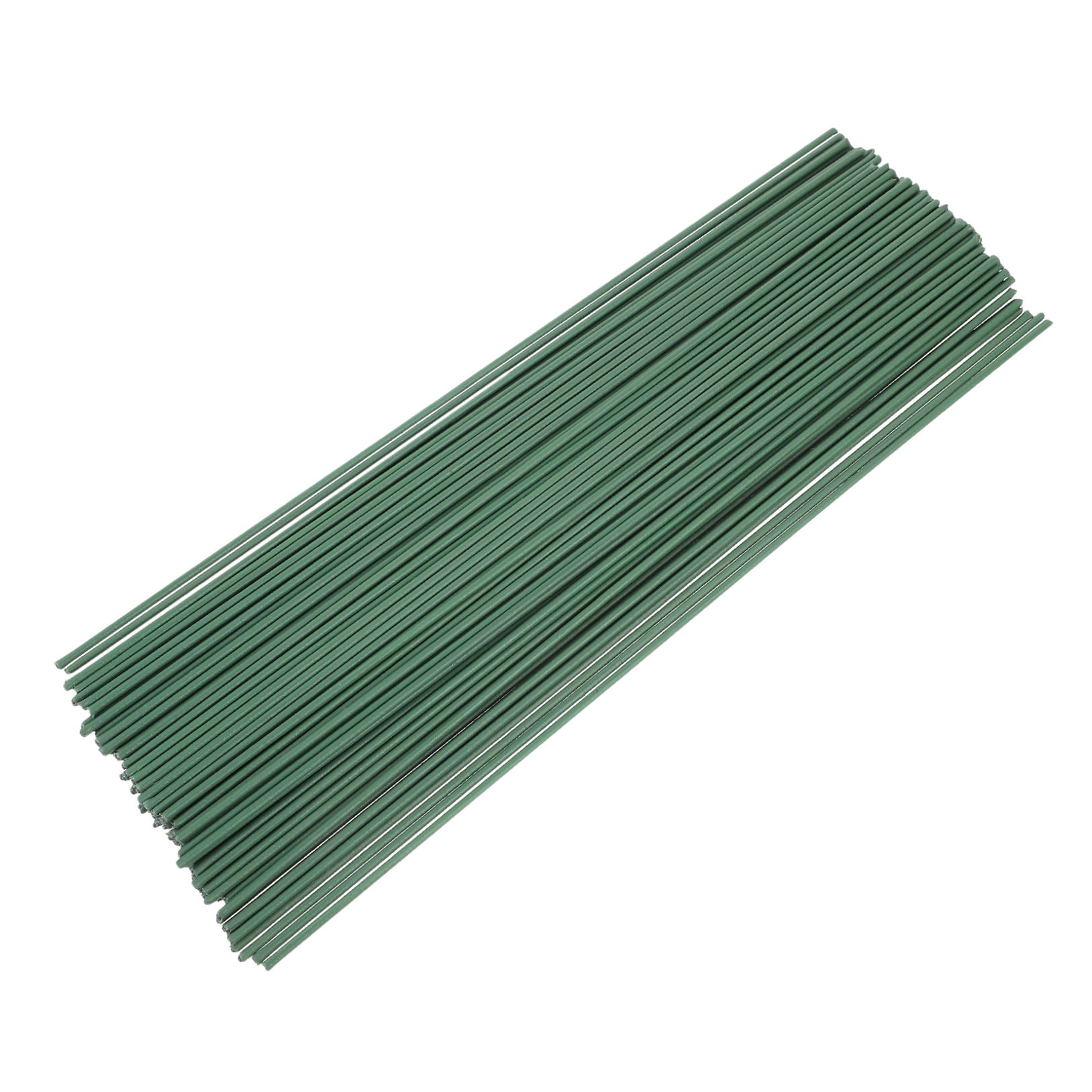 HOOWIFFY 100pcs Green Floral Wire Stems for Artificial Flowers Flexible and Bendable for Arrangements