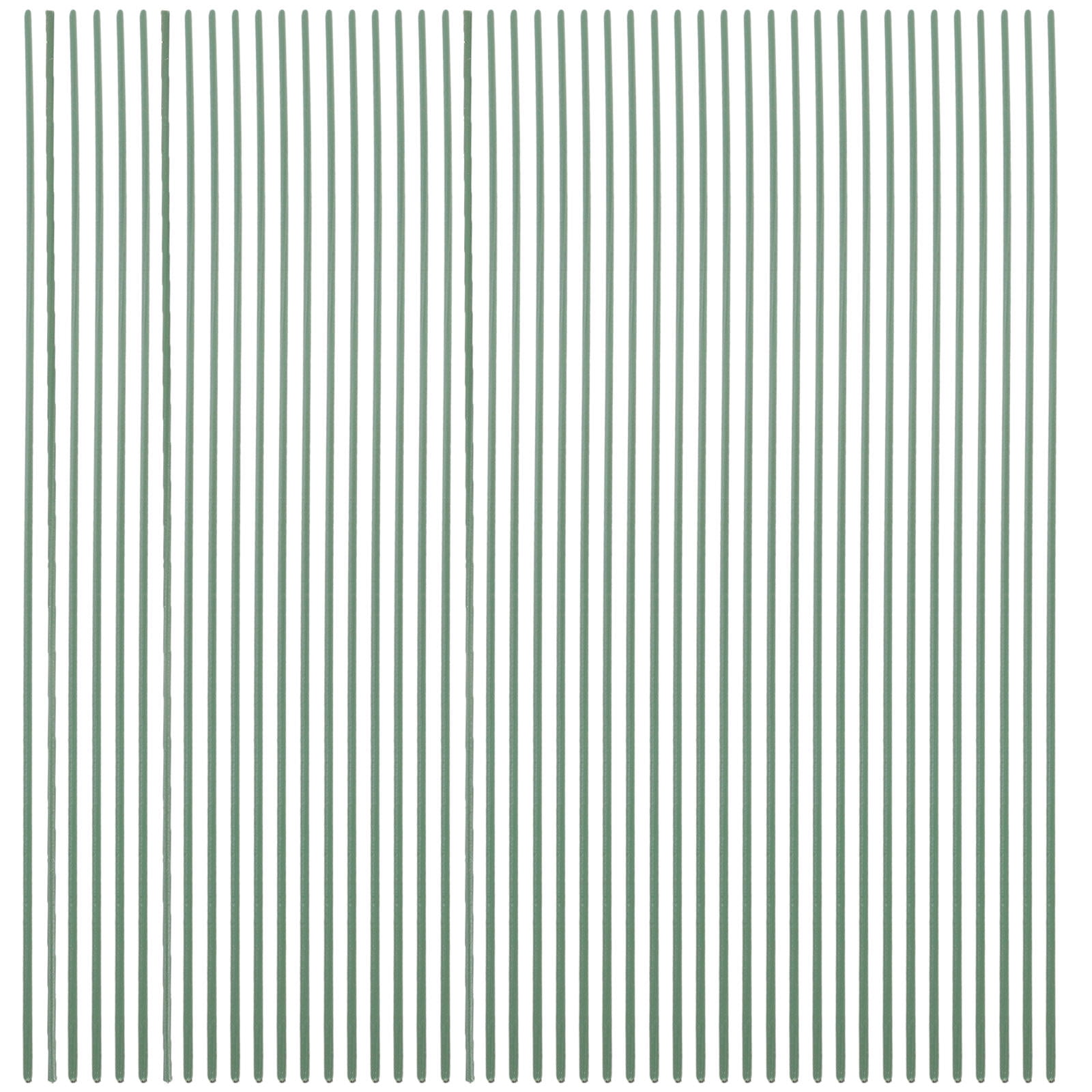 HOOWIFFY 100pcs Green Floral Wire Stems for Artificial Flowers Flexible and Bendable for Arrangements