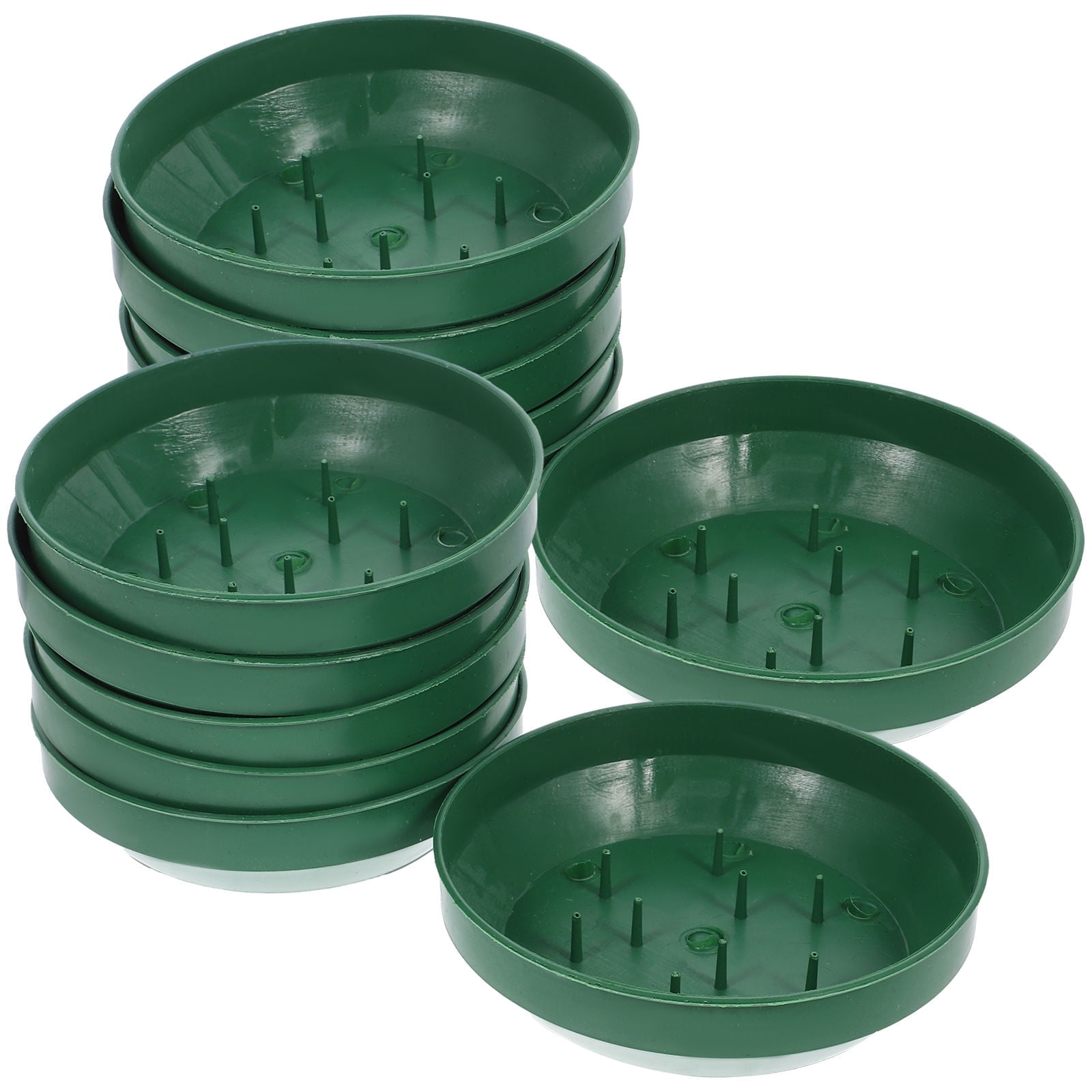 HOOWIFFY Green Plastic Flower Arrangement Plates 5.7 x 5.7 x 1.6 Inches Floral Craft Supplies for Decorations HOOWIFFY Green Plastic Flower Arrangement Plates 5.7 x 5.7 x 1.6 Inches Floral Craft Supplies for Decorations