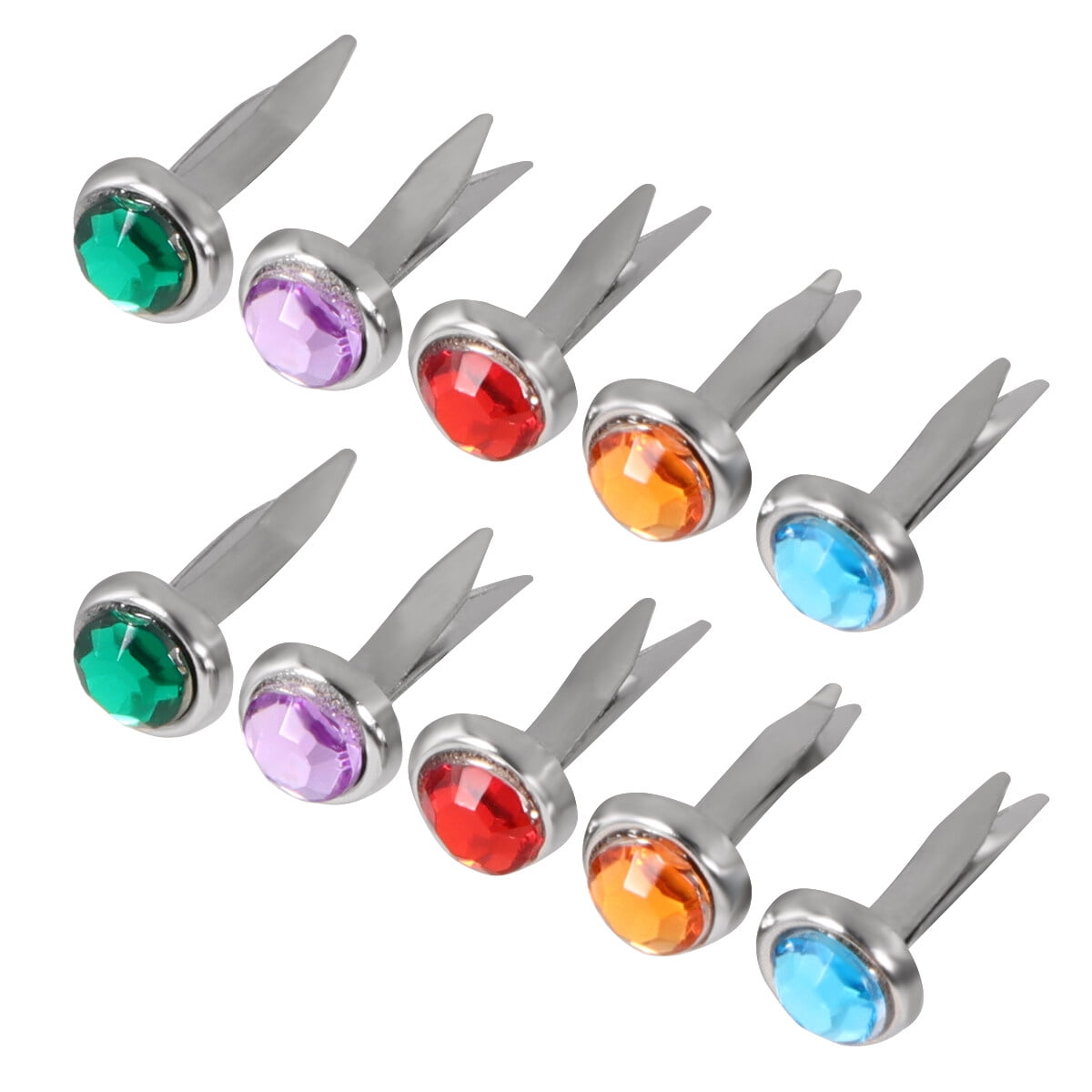 HOOWIFFY Decorative Brads For Crafting Mini Alloy Round Assorted Color 50Pcs 0.5x0.5x2cm HOOWIFFY Decorative Brads For Crafting Mini Alloy Round Assorted Color 50Pcs 0.5x0.5x2cm