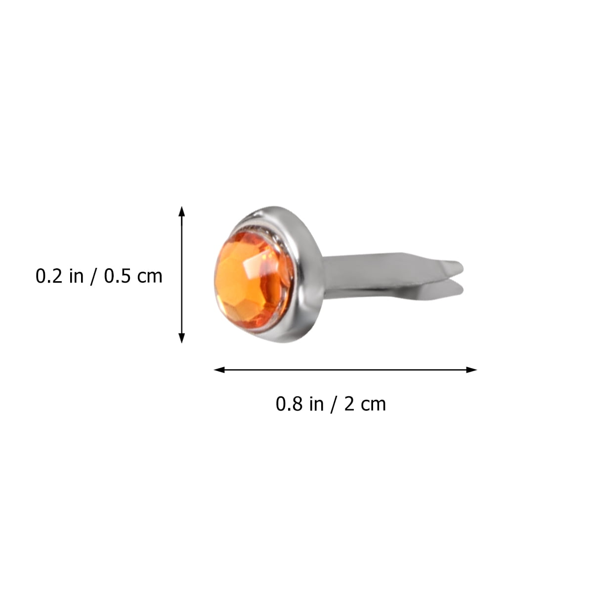 HOOWIFFY Decorative Brads For Crafting Mini Alloy Round Assorted Color 50Pcs 0.5x0.5x2cm