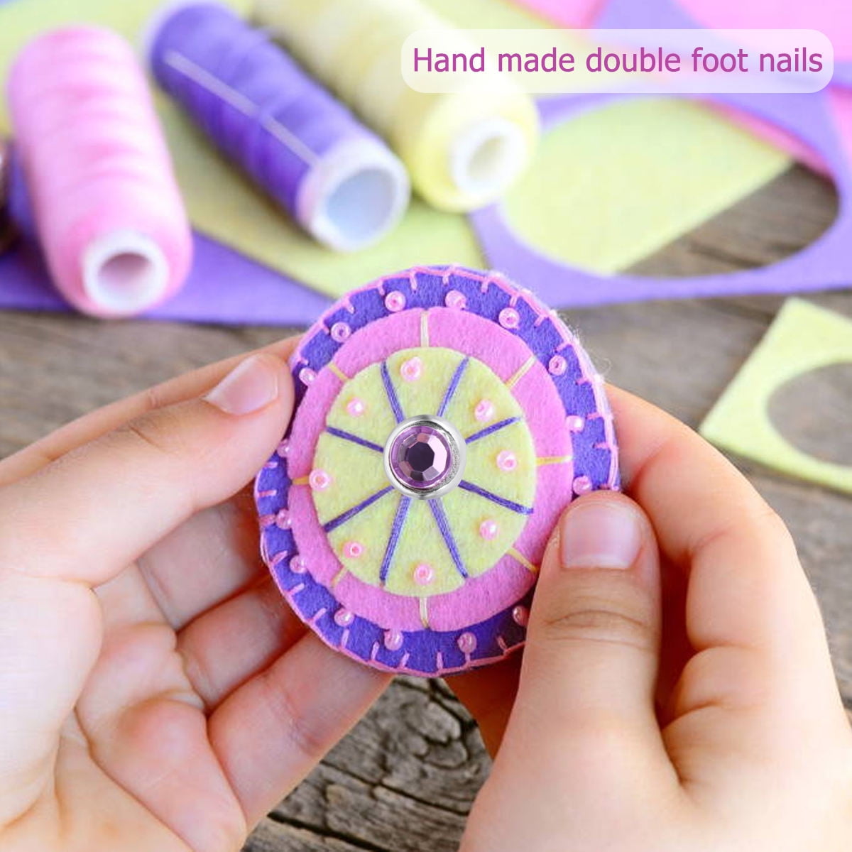 HOOWIFFY Decorative Brads For Crafting Mini Alloy Round Assorted Color 50Pcs 0.5x0.5x2cm