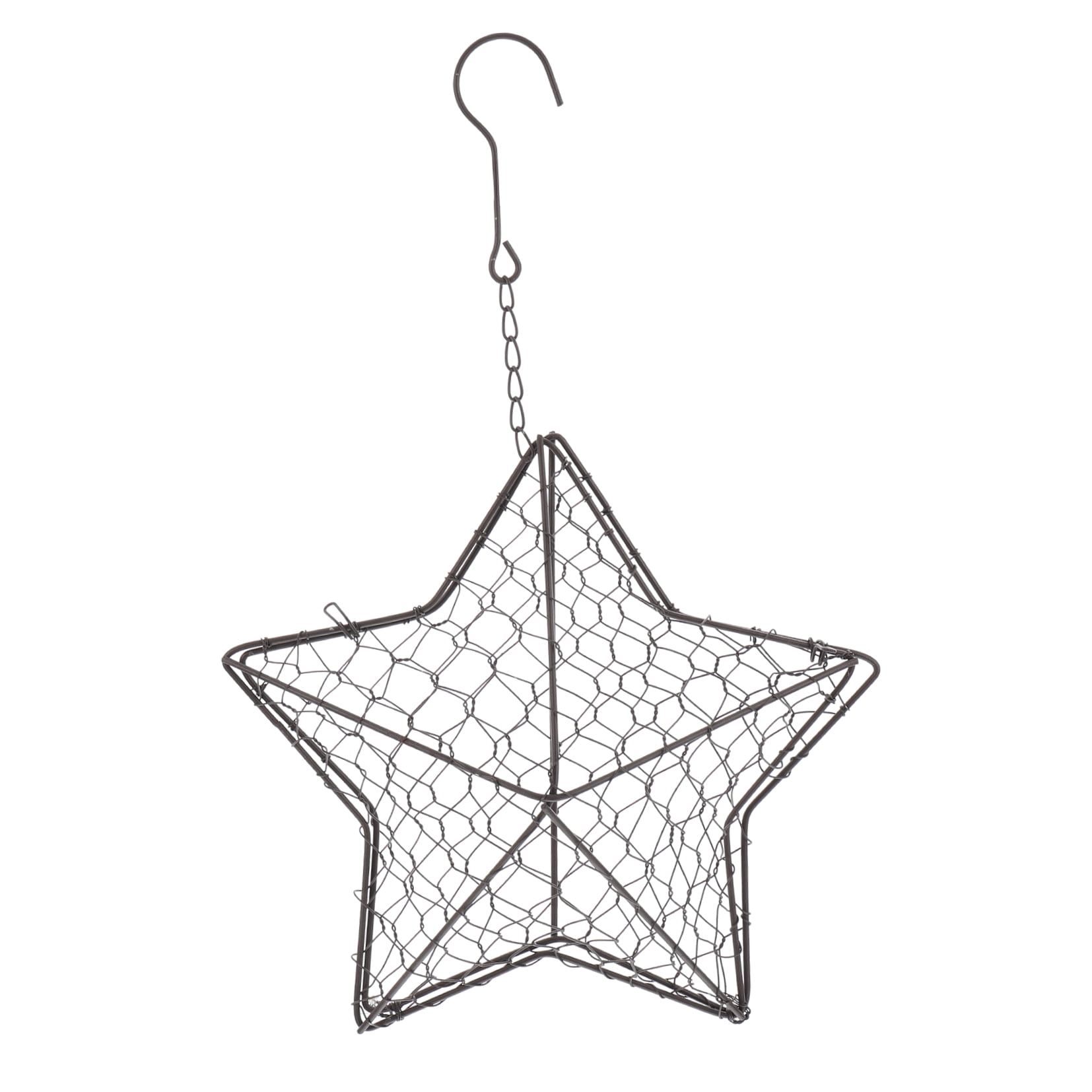 HOOWIFFY Iron Wire Wall Planter Hanging Basket Decorative Flower Pot Holder Space Saving for Indoor Outdoor Use 1 Pc