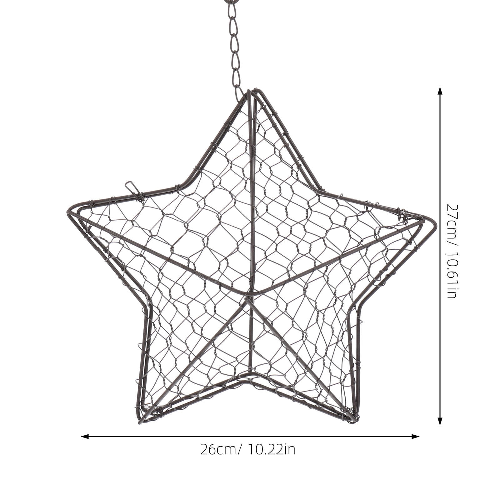 HOOWIFFY Iron Wire Wall Planter Hanging Basket Decorative Flower Pot Holder Space Saving for Indoor Outdoor Use 1 Pc