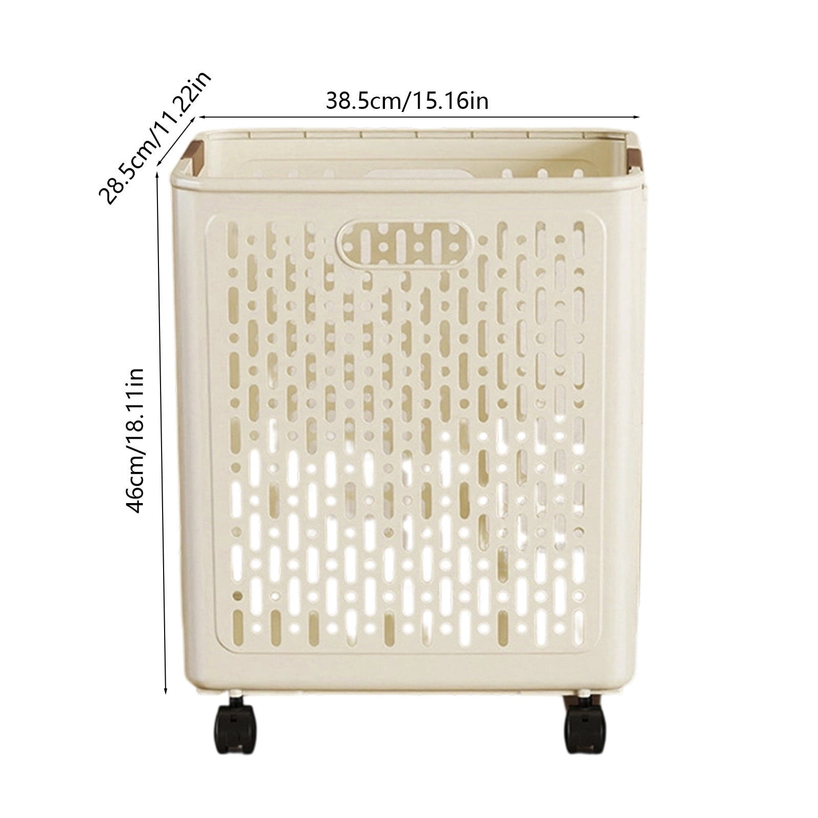 Chmadoxn Collapsible Laundry Hamper with Wheels - Foldable Storage Basket for Clothes