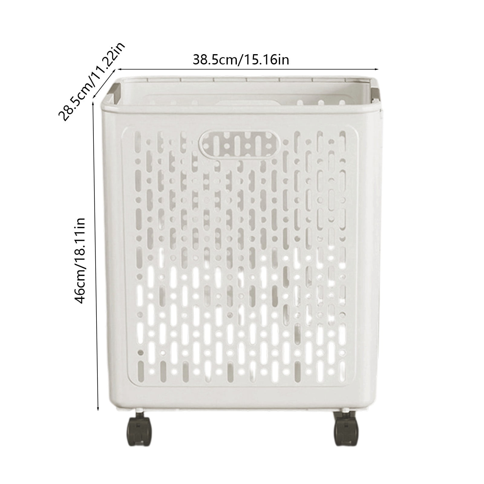 Chmadoxn Collapsible Laundry Hamper with Wheels - Foldable Storage Basket for Clothes