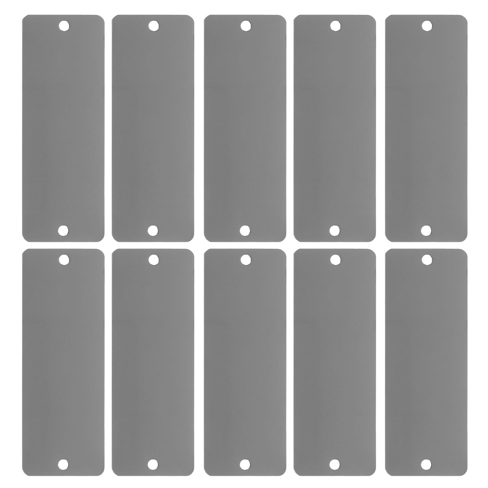 HOOWIFFY Black Stainless Steel Engraving Blanks Name Plates for Outdoor Decor HOOWIFFY Black Stainless Steel Engraving Blanks Name Plates for Outdoor Decor