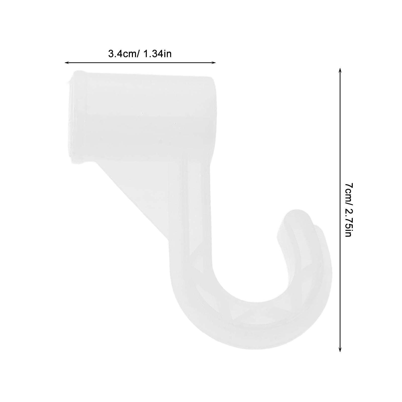 HOOWIFFY Wardrobe Accessories Closet Pole Bracket Hooks