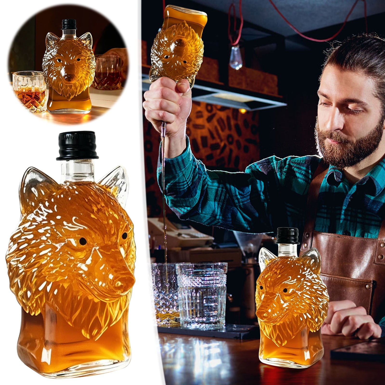 Darzheoy Wolf Whiskey Bottle
