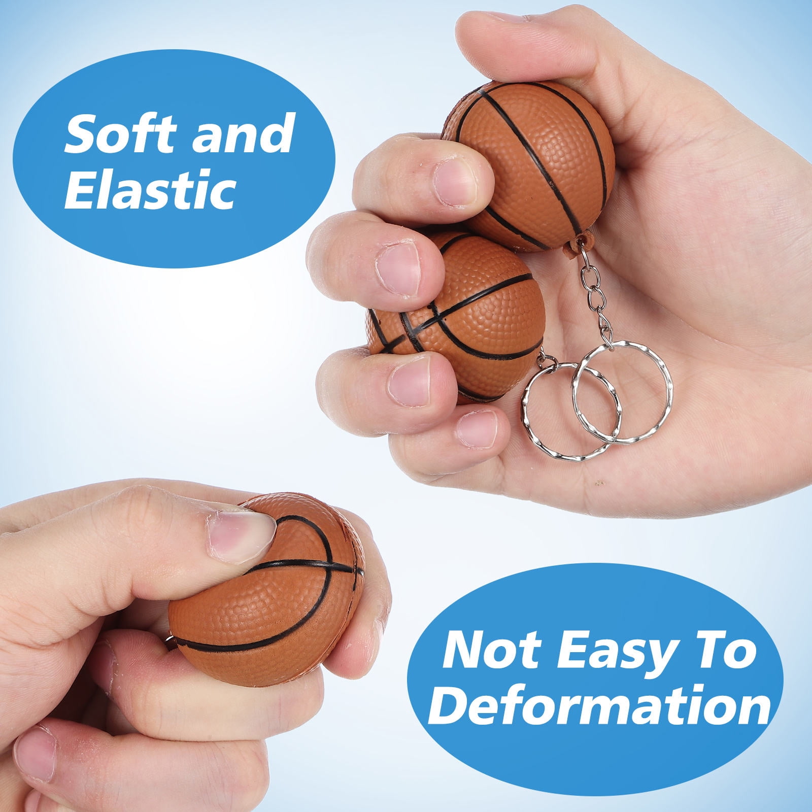 HOOWIFFY 24pcs Basketball Party Favors Simple Design Alloy Key Decoration for Adults