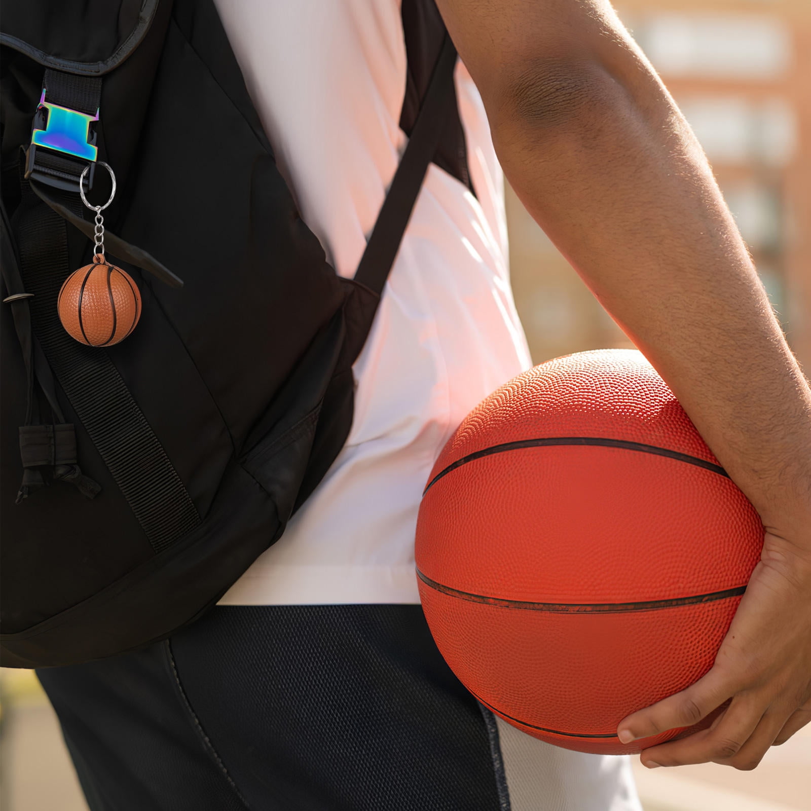 HOOWIFFY 24pcs Basketball Party Favors Simple Design Alloy Key Decoration for Adults