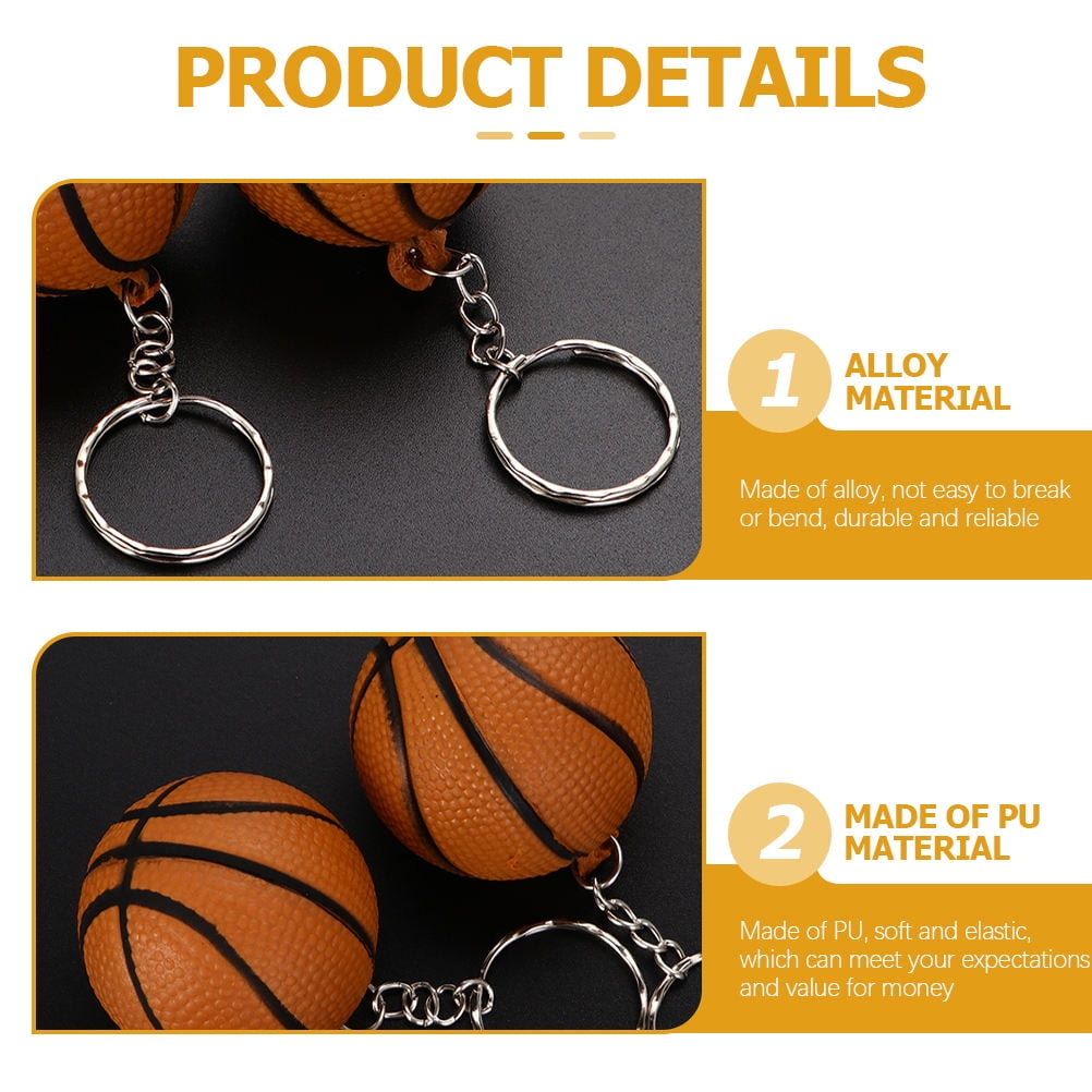 HOOWIFFY 24pcs Basketball Party Favors Simple Design Alloy Key Decoration for Adults