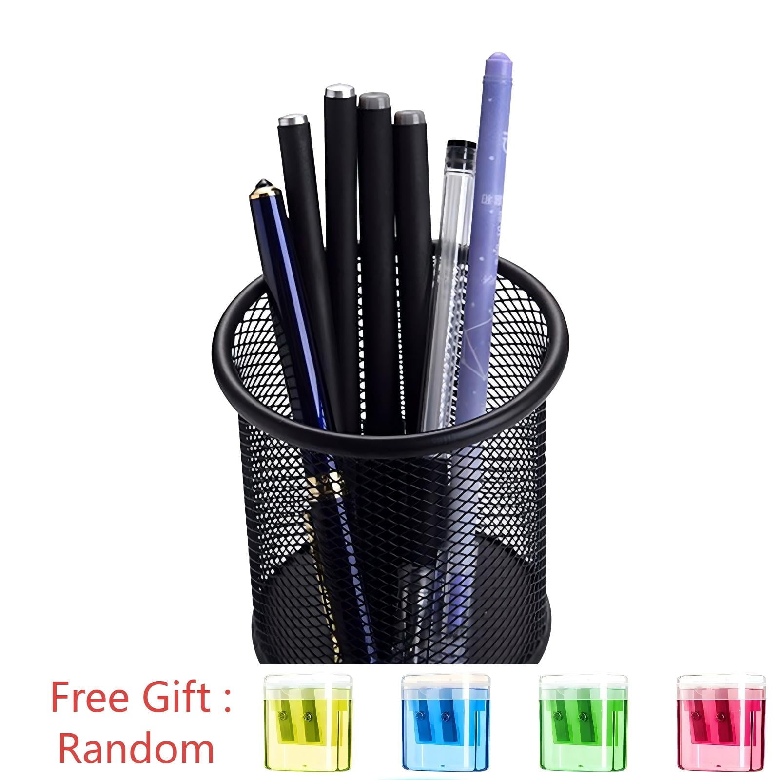 Darzheoy Pen Holder Mesh Pencil Holder Metal Pencil Holders Pen Organizer for Desk Office Pencil Holders, Back to Sch-ool Supplies A