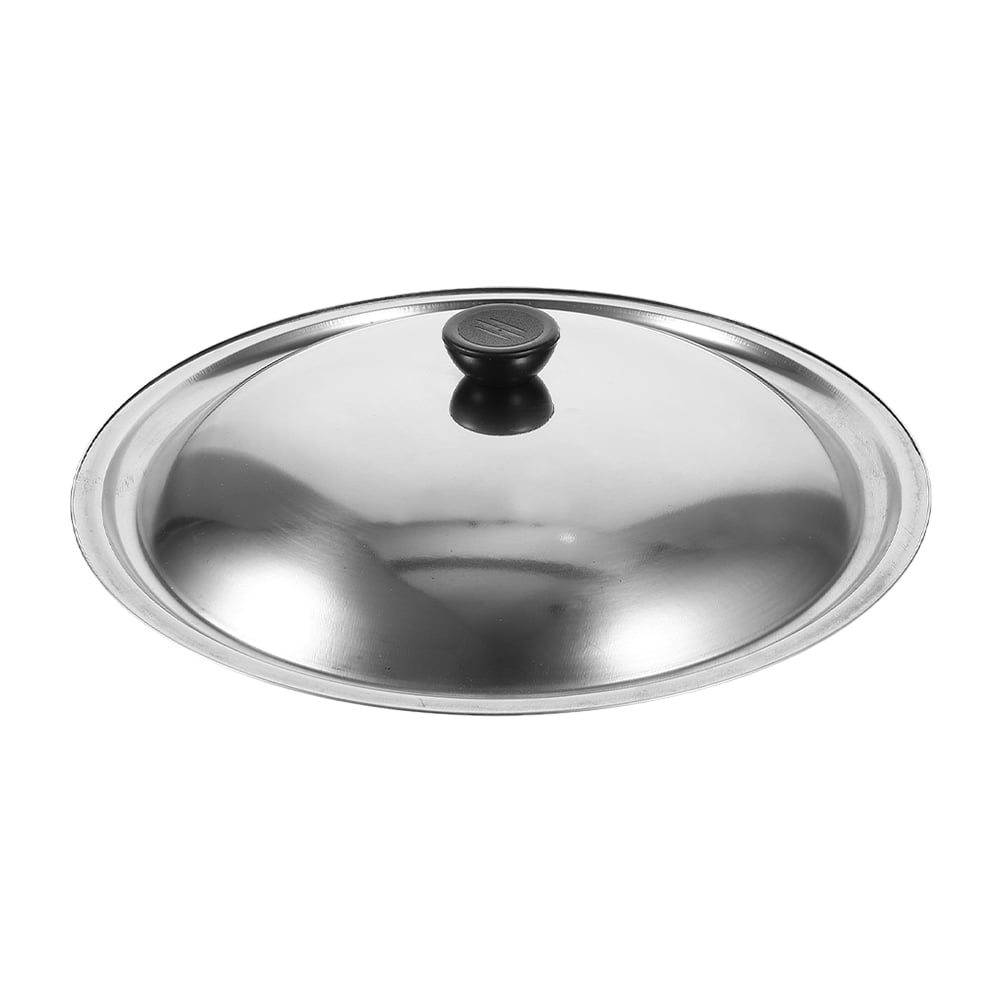 HOOWIFFY Stainless Steel Pot Lid for Kitchen Easy Clean Universal Pan Cover with Sturdy Handle 11.8 Inches Silver