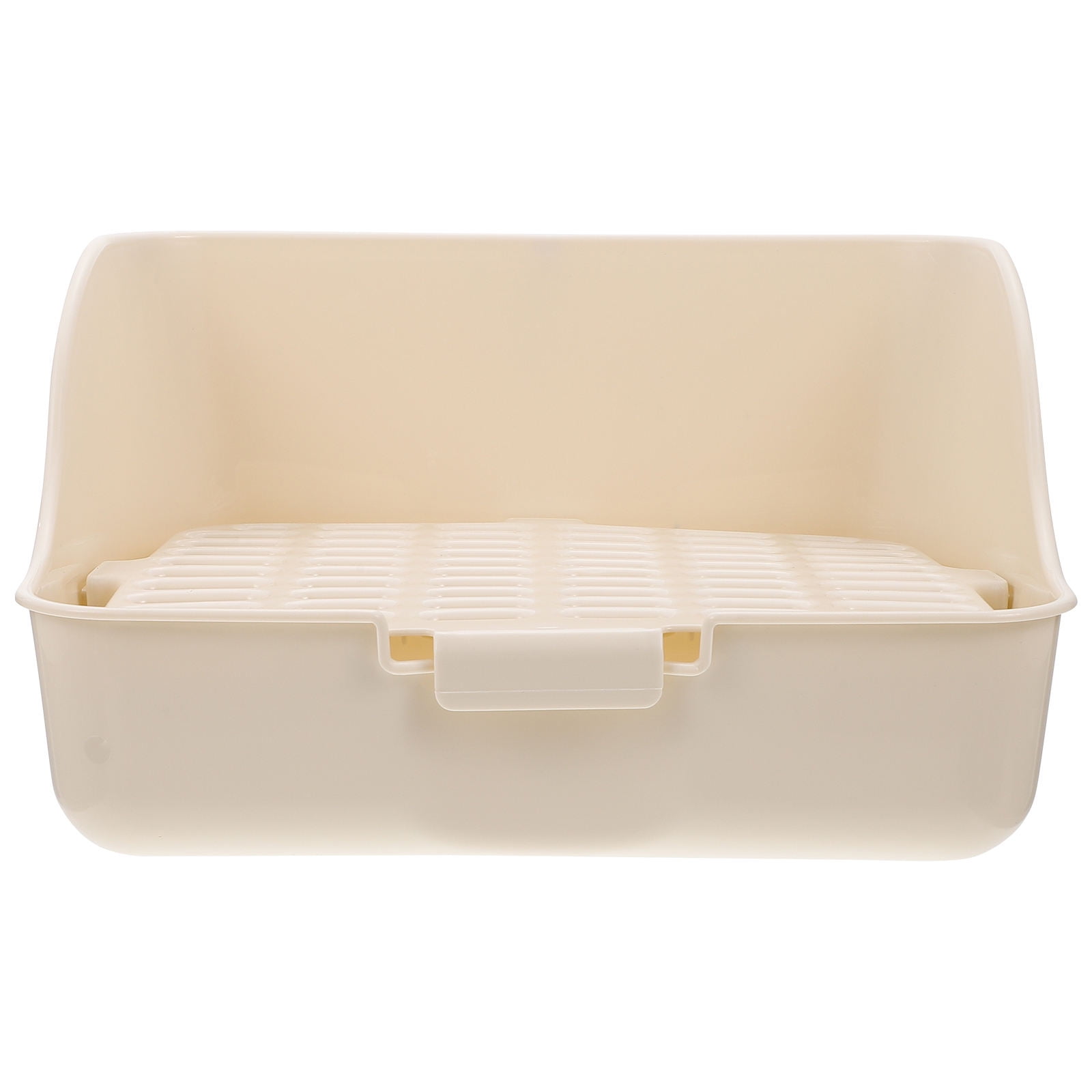 HOOWIFFY Pet Litter Box White Plastic, Durable for Rabbit and Small Animal Use