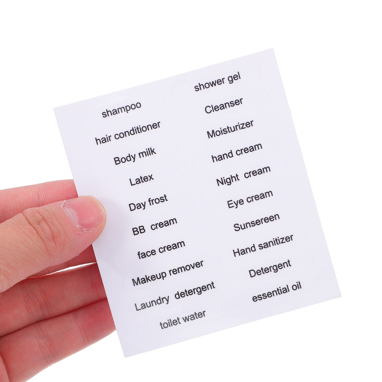 HOOWIFFY Black PVC Travel Toiletry Labels for Home and Travel Organization HOOWIFFY Black PVC Travel Toiletry Labels for Home and Travel Organization