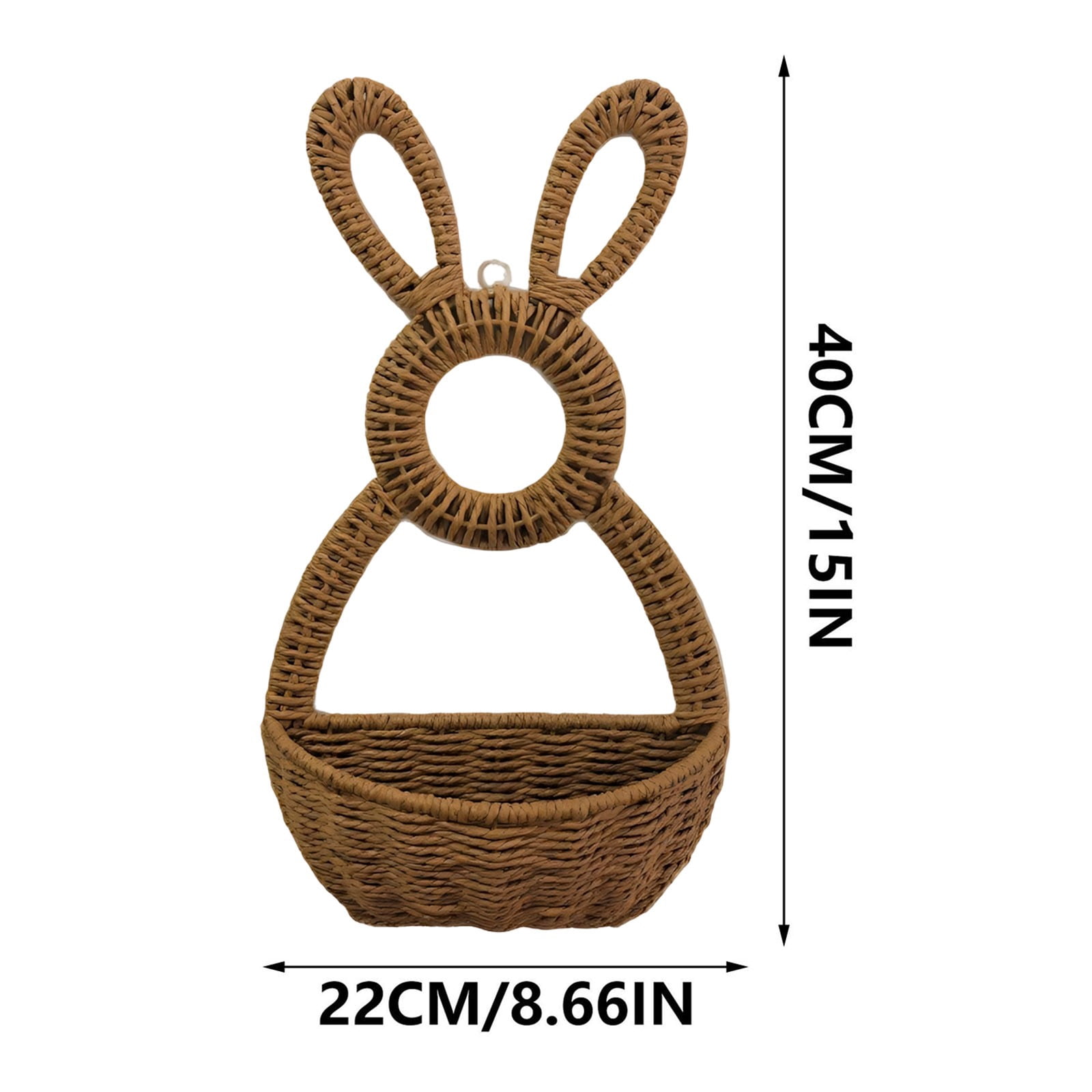 Darzheoy Bunny Basket Hanging Wall Pocket Spring Decor