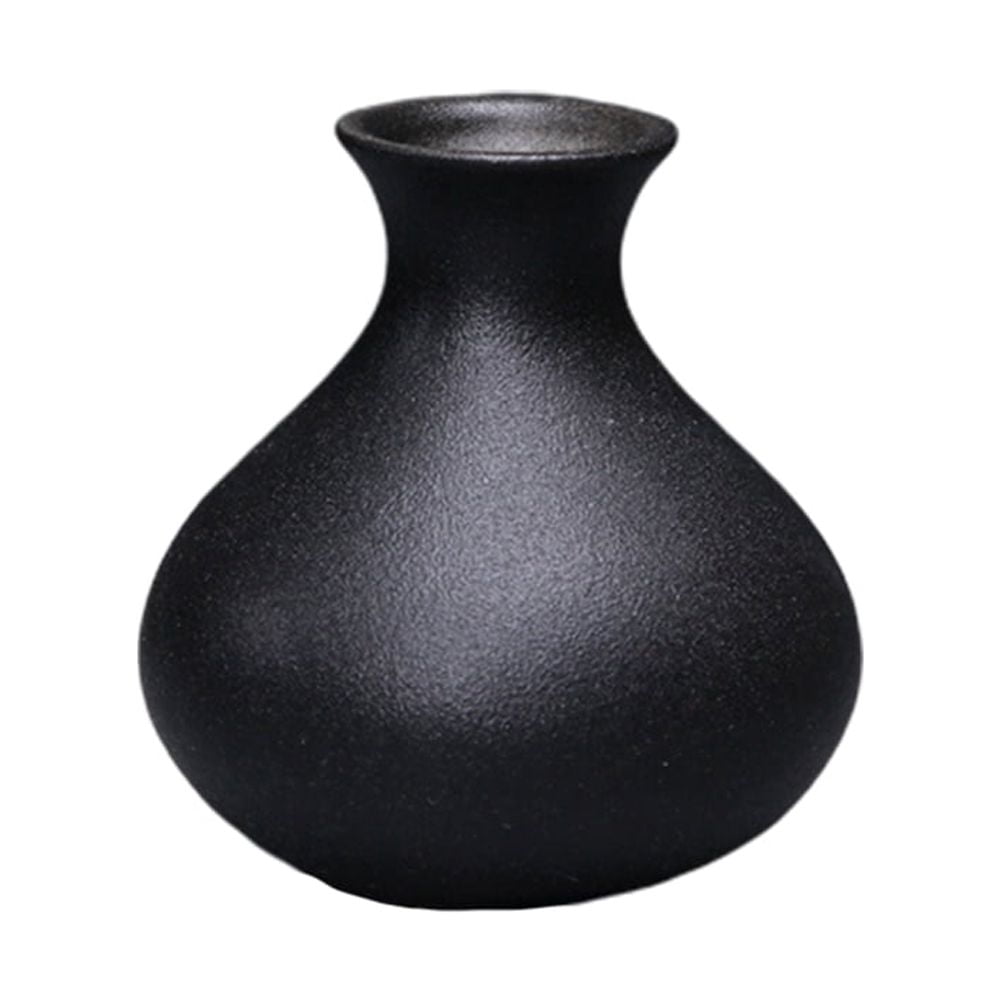 HOOWIFFY Black Ceramic Vase for Plants HOOWIFFY Black Ceramic Vase for Plants
