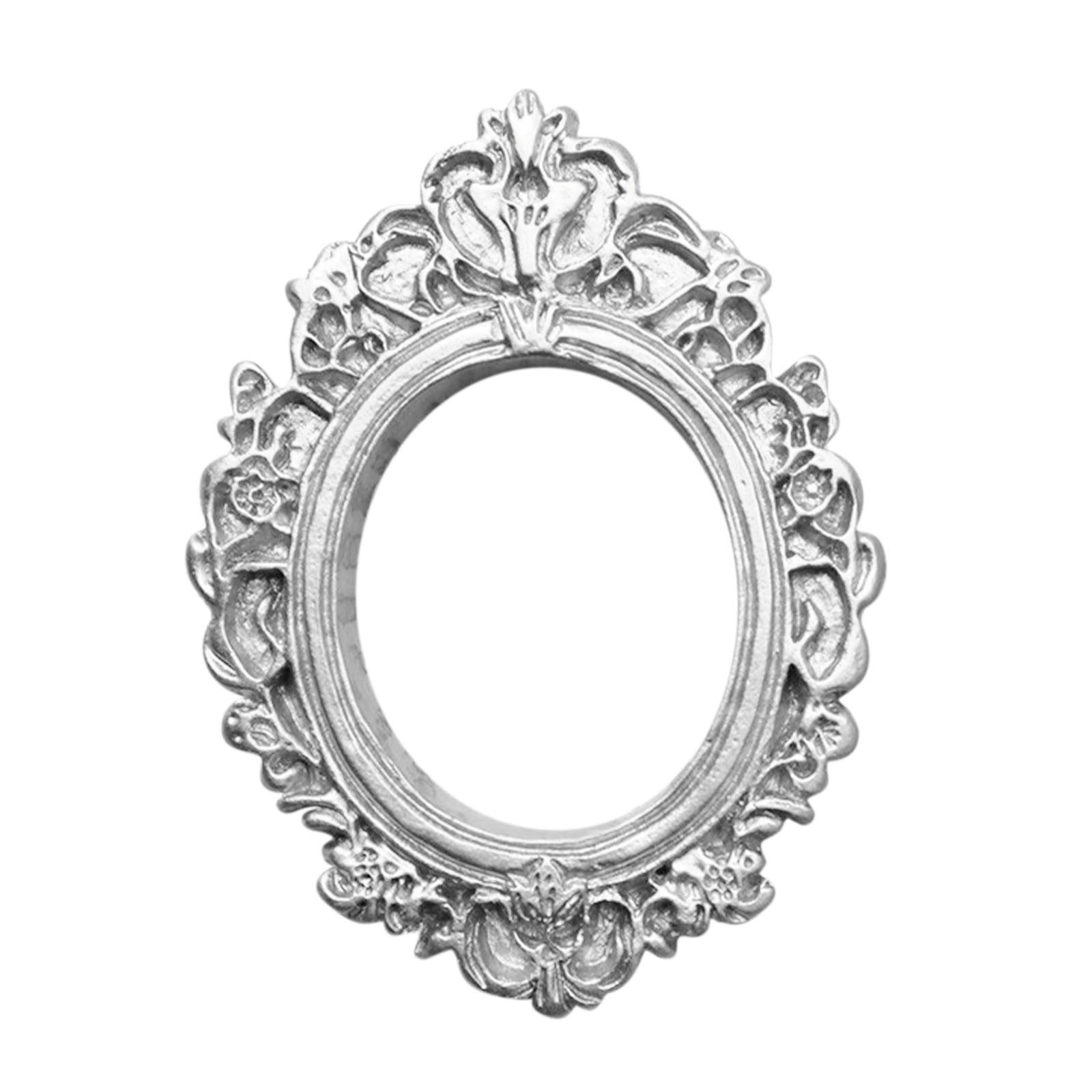 Chmadoxn Vintage Picture Frames Tiny Picture Frames Antique Photo Frame Mini Vintage Frame Ornate Resin Oval Frame Table Top Display Frame Home Wedding Decor 2.8×2.1 in Silver Chmadoxn Vintage Picture Frames Tiny Picture Frames Antique Photo Frame Mini Vintage Frame Ornate Resin Oval Frame Table Top Display Frame Home Wedding Decor 2.8×2.1 in Silver