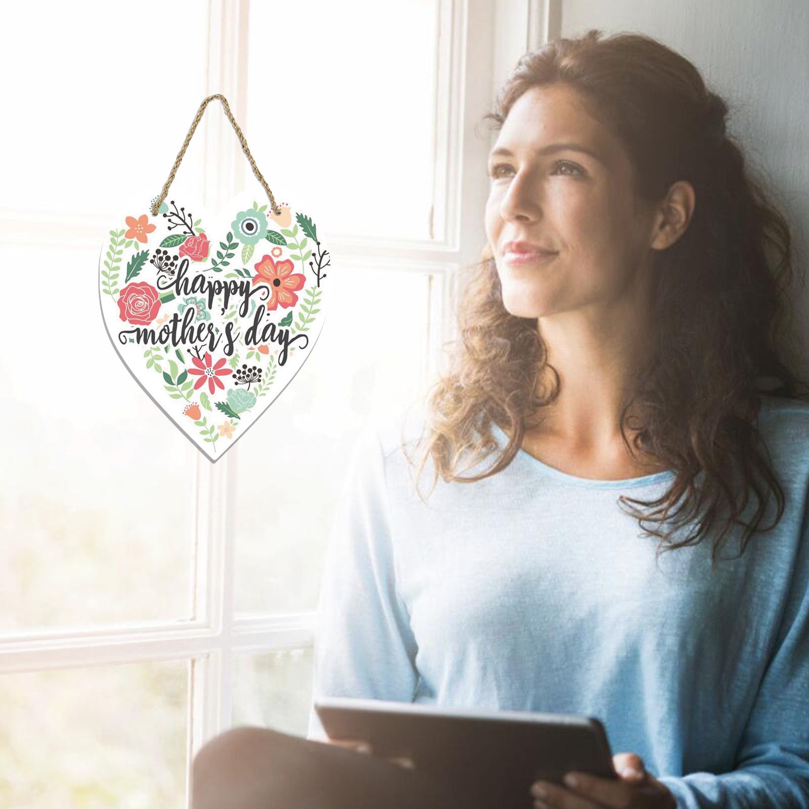 Mothers Day Gifts Chmadoxn Mothers Day Gifts for Mom Front Door Welcome Sign - Heart-Shaped Happy Mother%27S Day Sign Mothers Day Decorations O