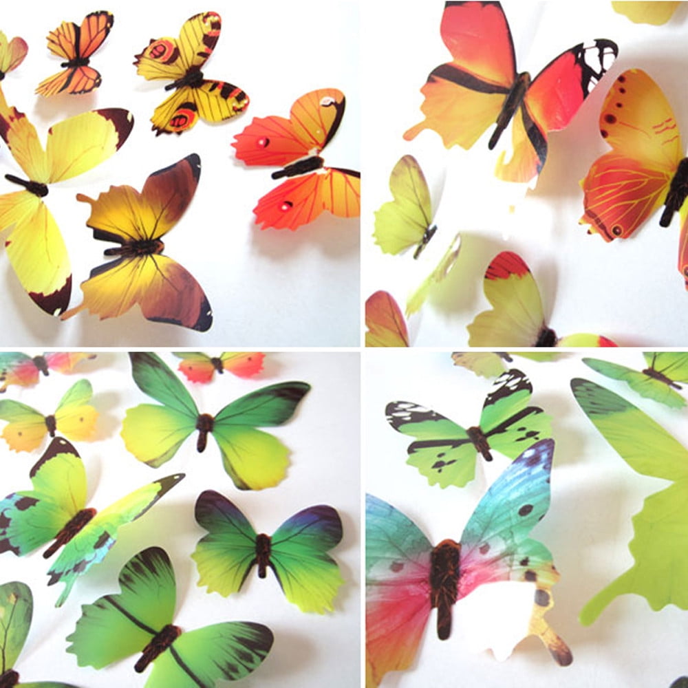 Darzheoy 12Pcs Butterfly Wall Decals