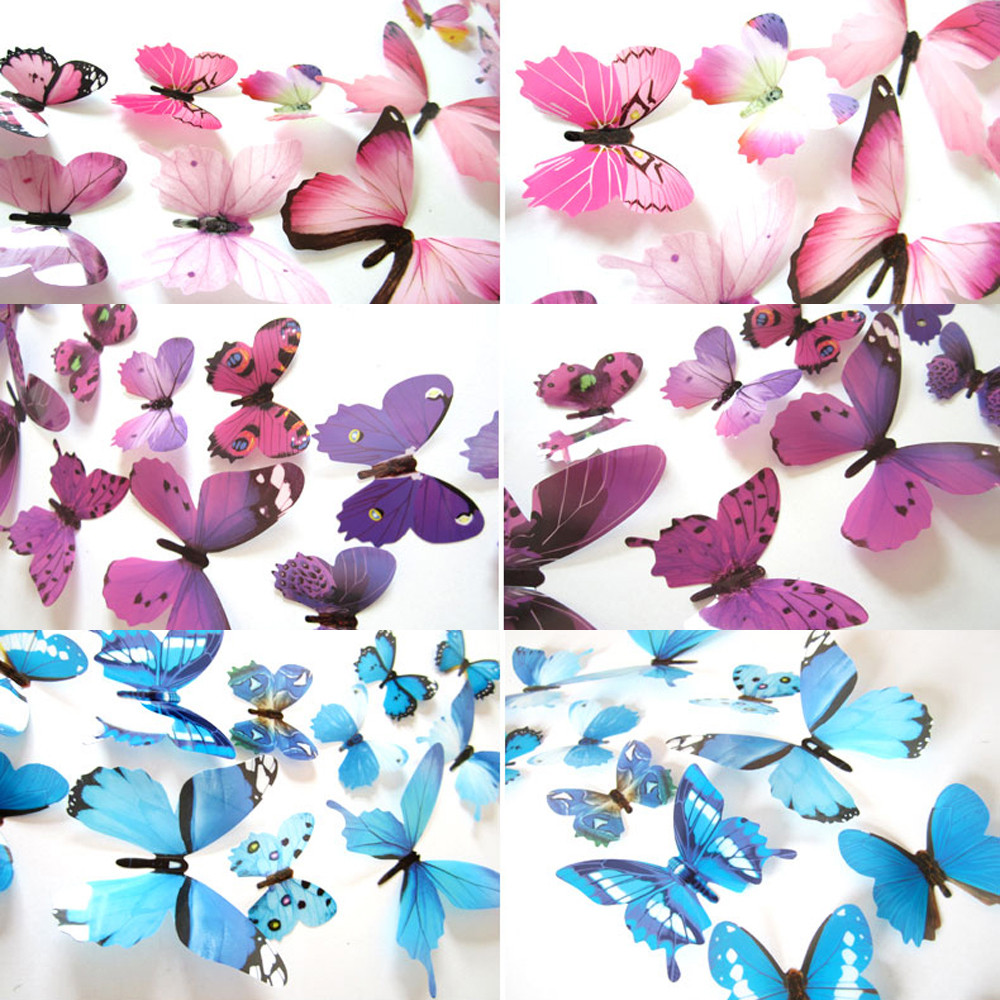 Darzheoy 12Pcs Butterfly Wall Decals