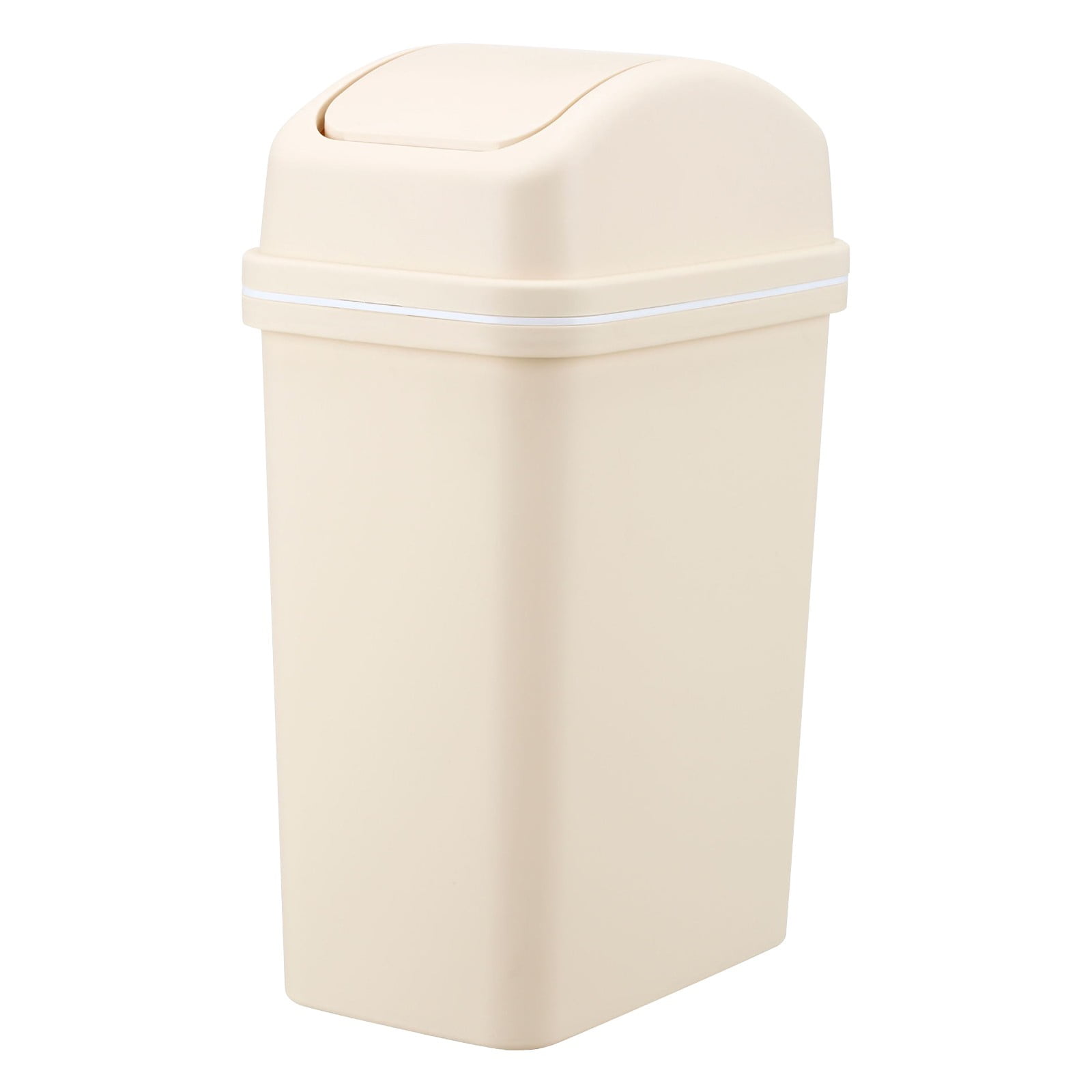 Kitchen Trash Can 6 L with Lid, Plastic Tall Garbage Can Outdoor and Indoor, Large Recycle Bin and Waste Basket for Home, Office, Garage, Patio, Restaurant 6.22×9.25×12.8 in C