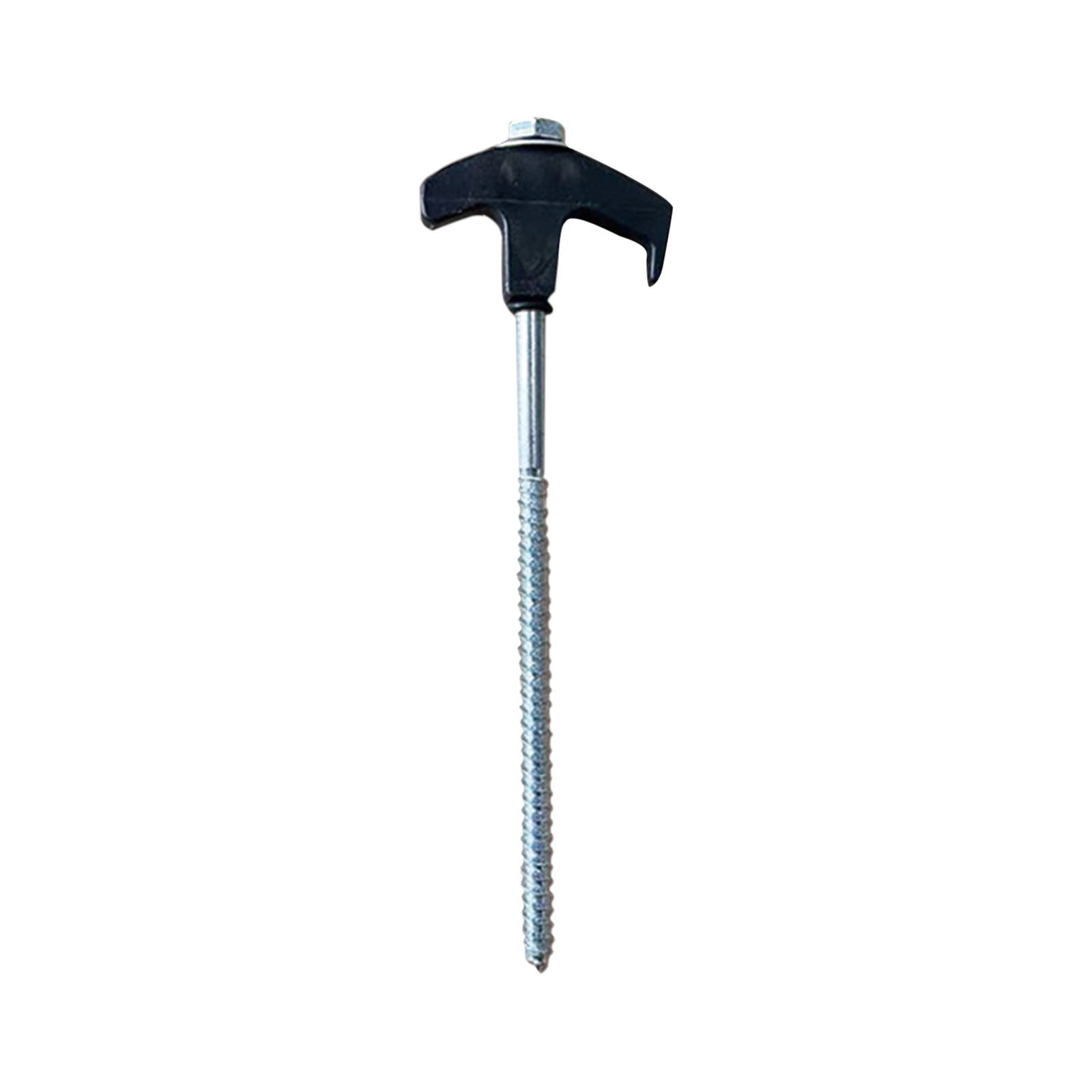 Chmadoxn Tent Stakes Heavy Duty, 8 Inch Screw in Tent Stakes, Ground Anchors Screw in, Tent Pegs Camping Stakes, Metal Threaded Tent Spikes 8 pc Black