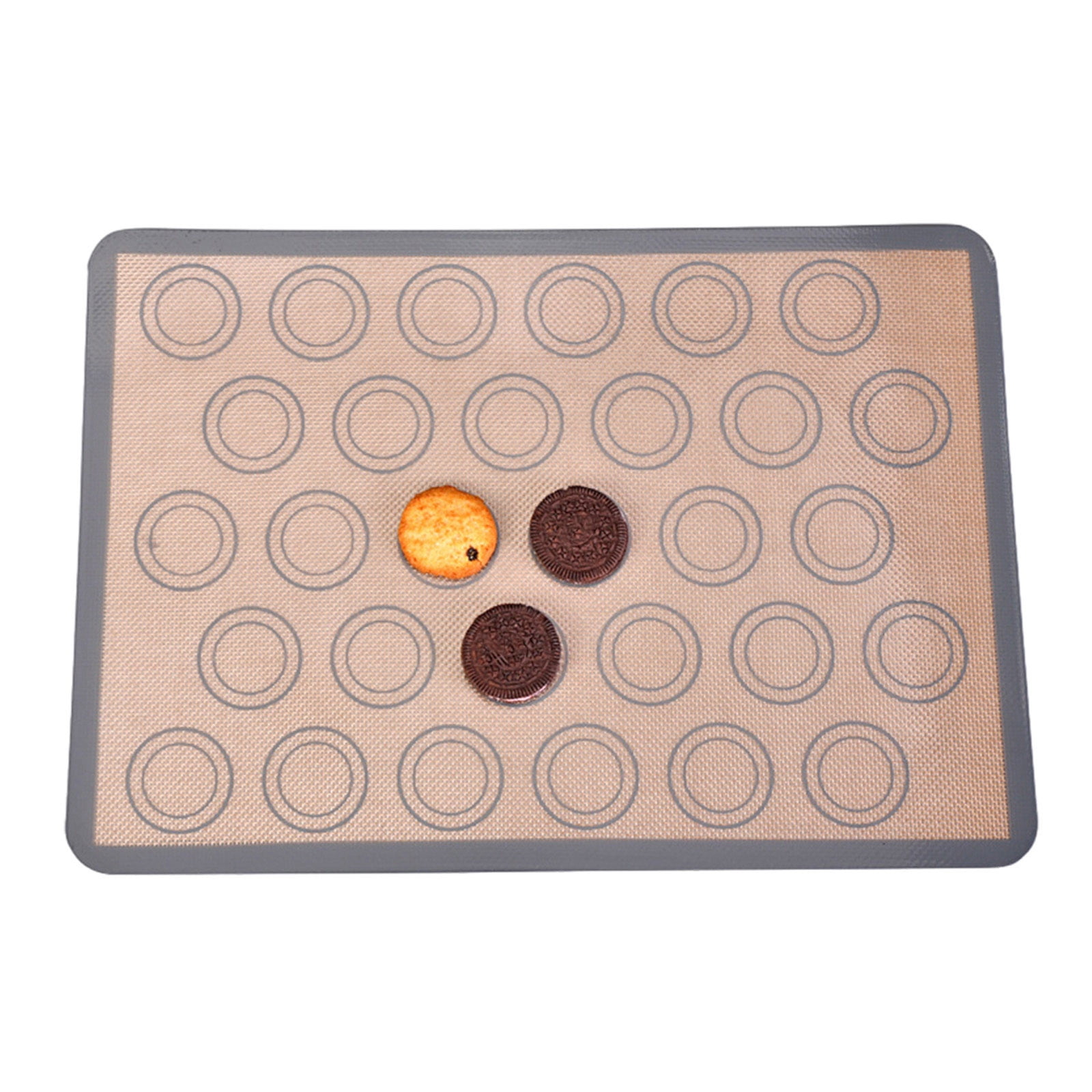 Chmadoxn Baking Mats Cookies Sheet, Non-Stick Mats for Baking, Easy Clean & Reusable Oven Baking Sheet for Making Macaroons, Cookies 16.5×11.6 in coffee