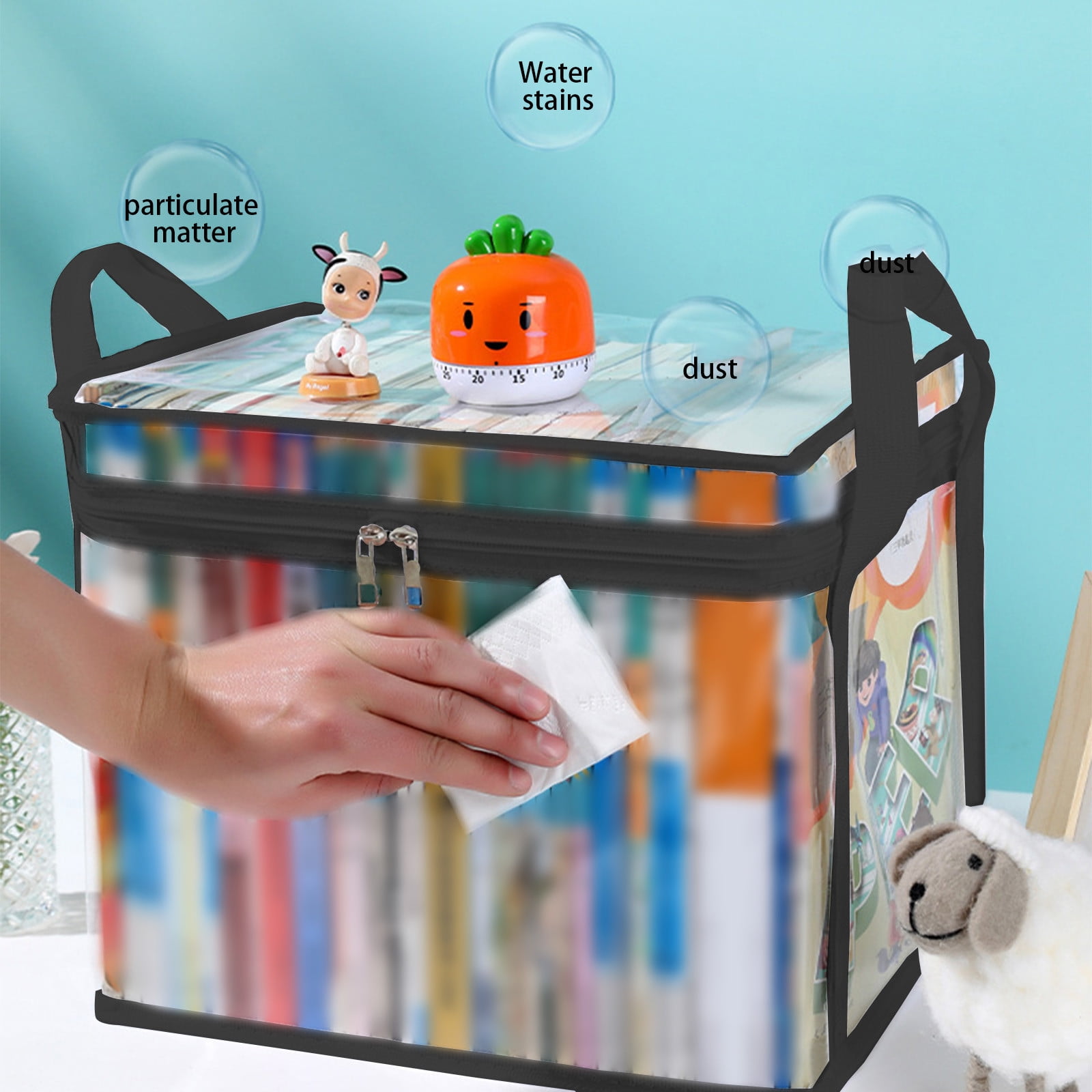 Kdkad Clear Notebook Storage Organizer Box