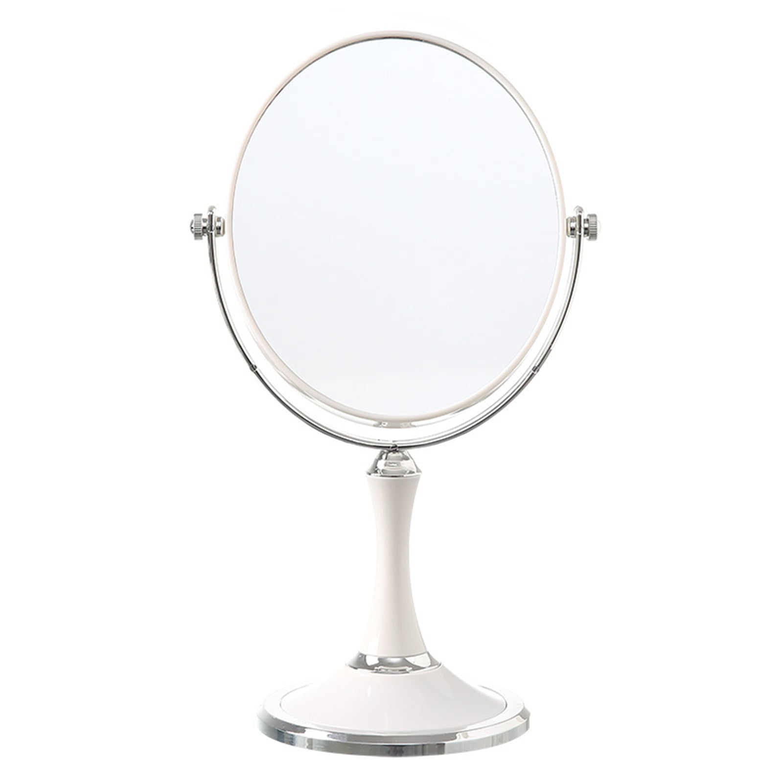 Back to School Chmadoxn Magnifying Makeup Mirror Double Sided Tabletop Mirror with 3 Magnification, Magnified Desk Mirror for Makeup, Cosmetic Vanity Mirror with Stand and 360° Rotation 5.9×11.4 in White