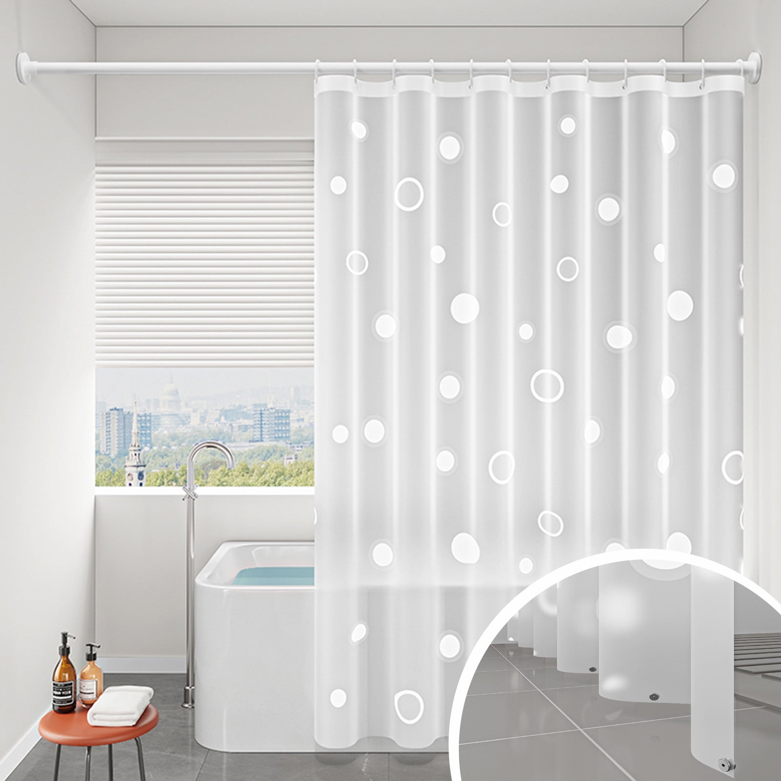 Kdkad Shower Curtain, 31.5×71 Inch Shower Curtain Liner, Waterproof Plastic Shower Liner, Cute Lightweight Shower Curtain for Bathroom 40.2×70.9 in C